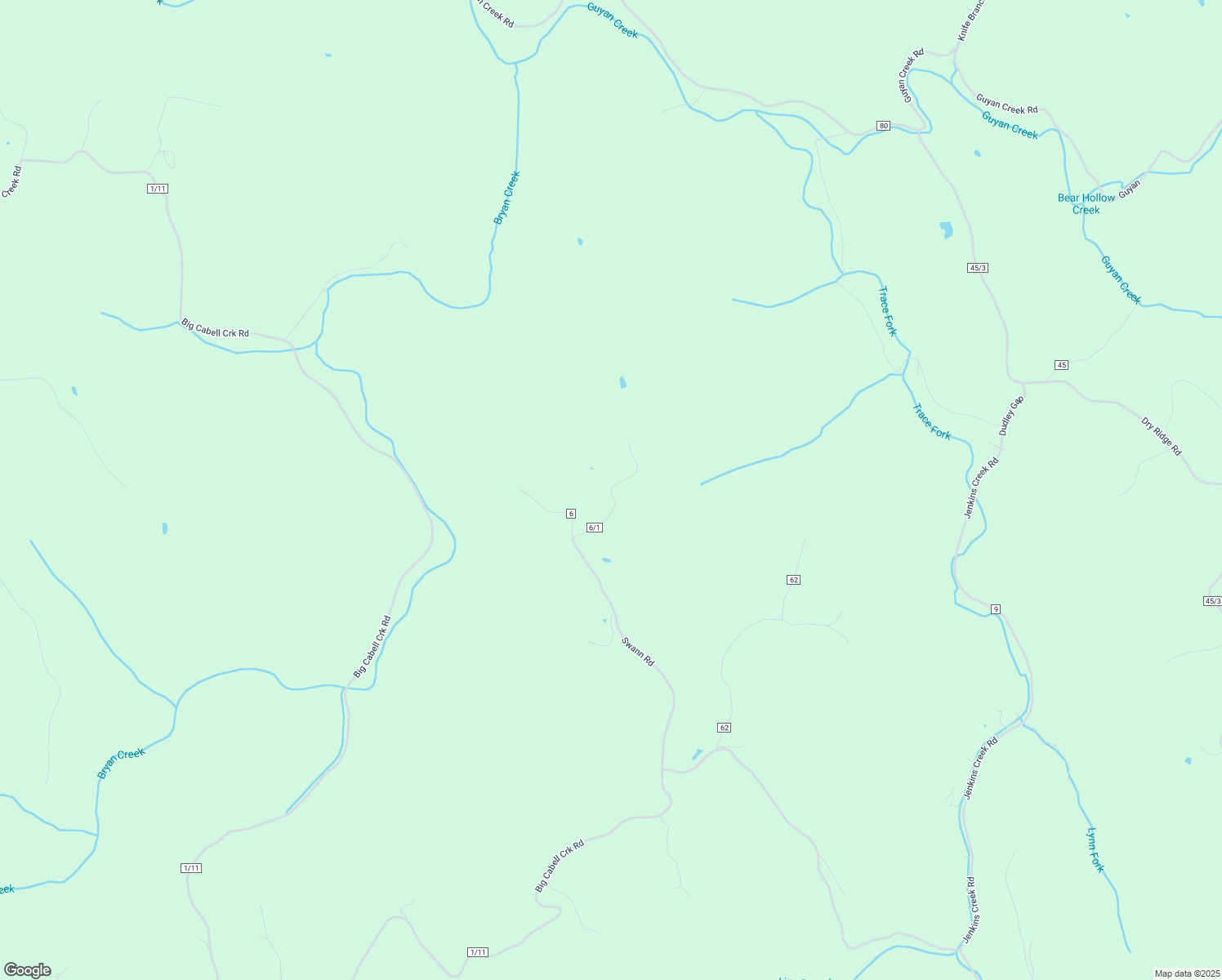 map of restaurants, bars, coffee shops, grocery stores, and more near County Road 6/1 in Cabell County