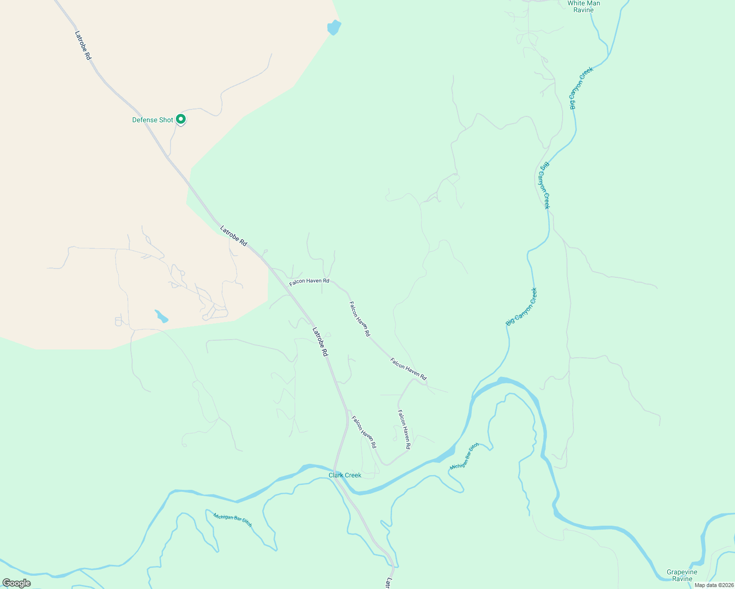 map of restaurants, bars, coffee shops, grocery stores, and more near 8181 White Hawk Road in Cameron Park