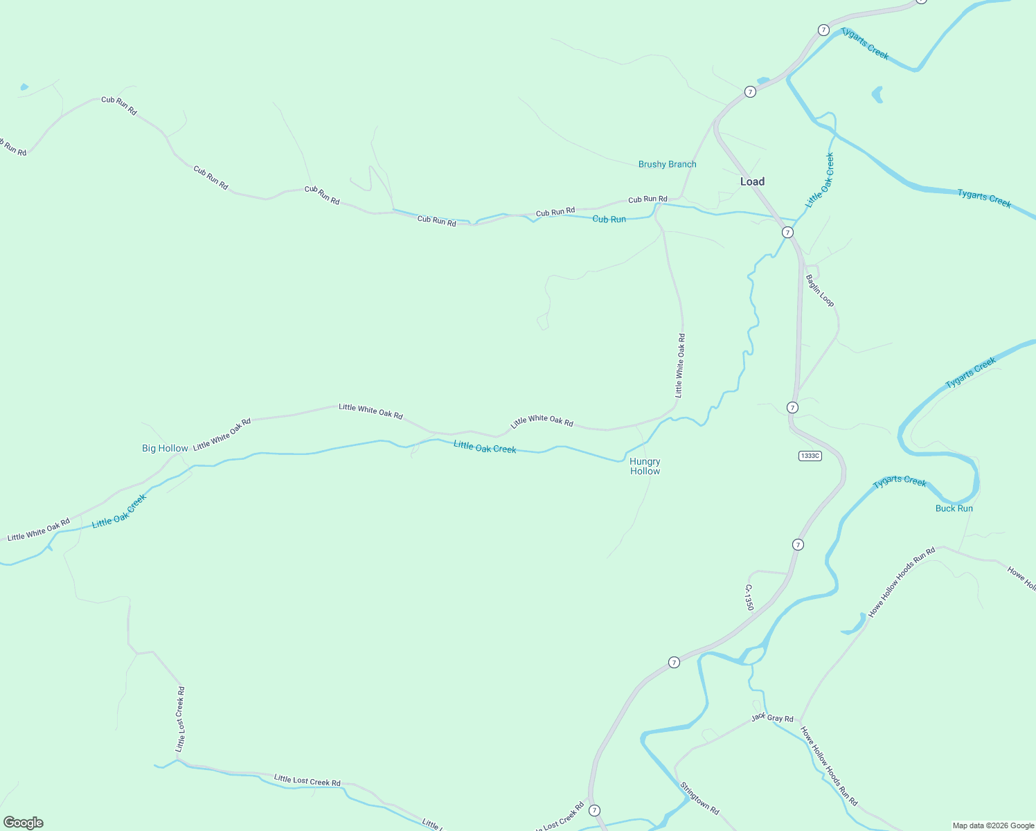 map of restaurants, bars, coffee shops, grocery stores, and more near 1628 Little White Oak Road in Load