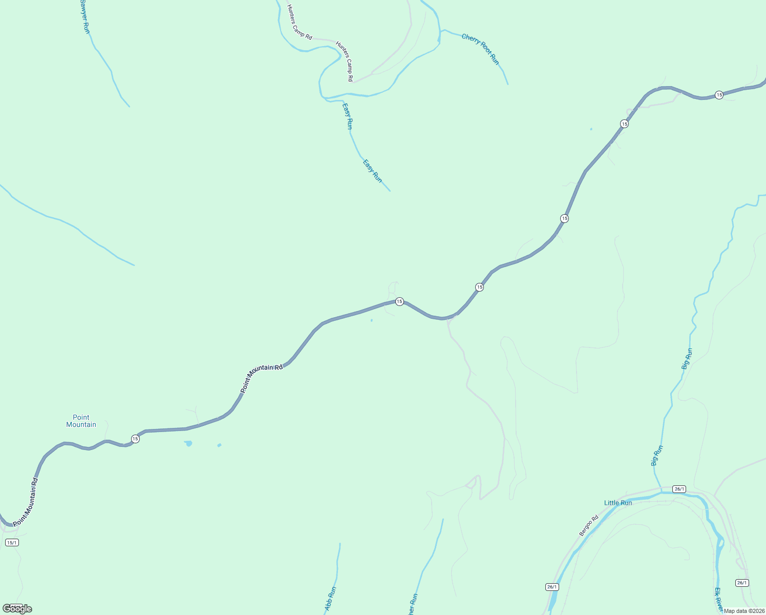 map of restaurants, bars, coffee shops, grocery stores, and more near 6776 Point Mountain Road in Webster Springs