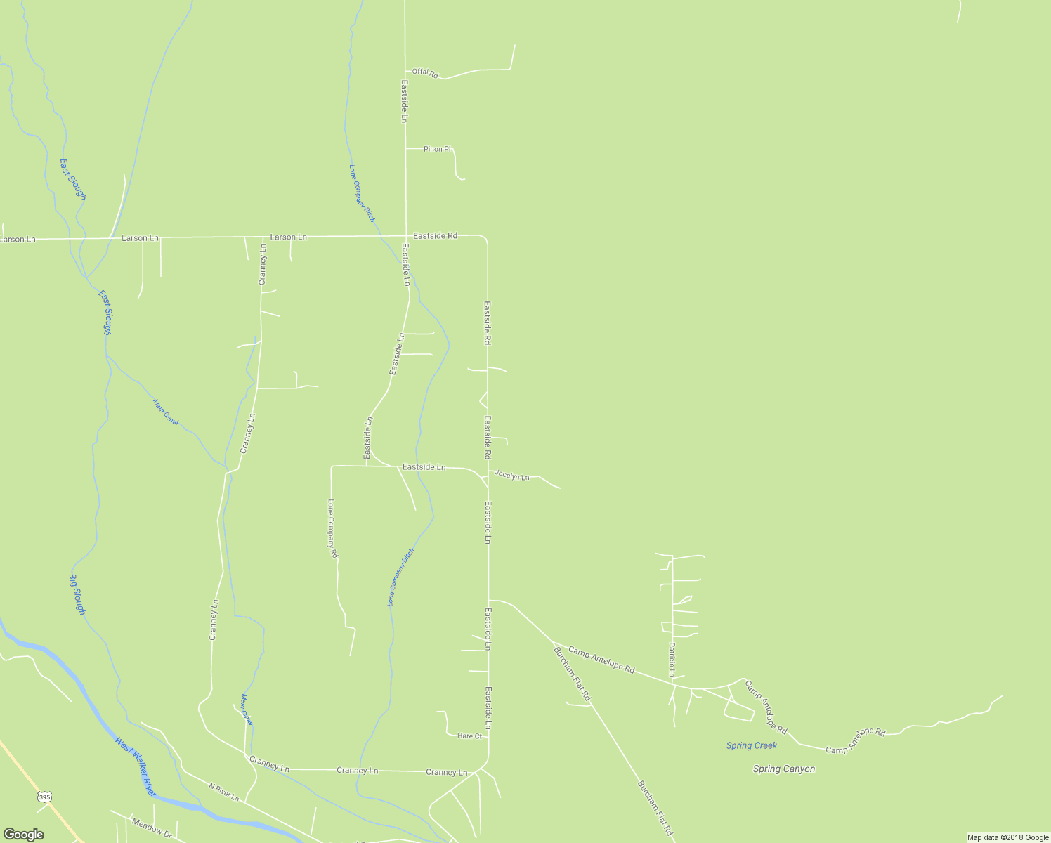 map of restaurants, bars, coffee shops, grocery stores, and more near 865 Eastside Road in Coleville