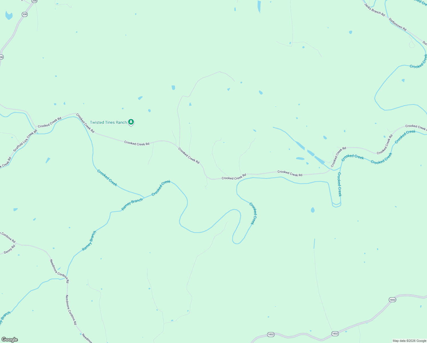 map of restaurants, bars, coffee shops, grocery stores, and more near 2067 Crooked Creek Road in Berry