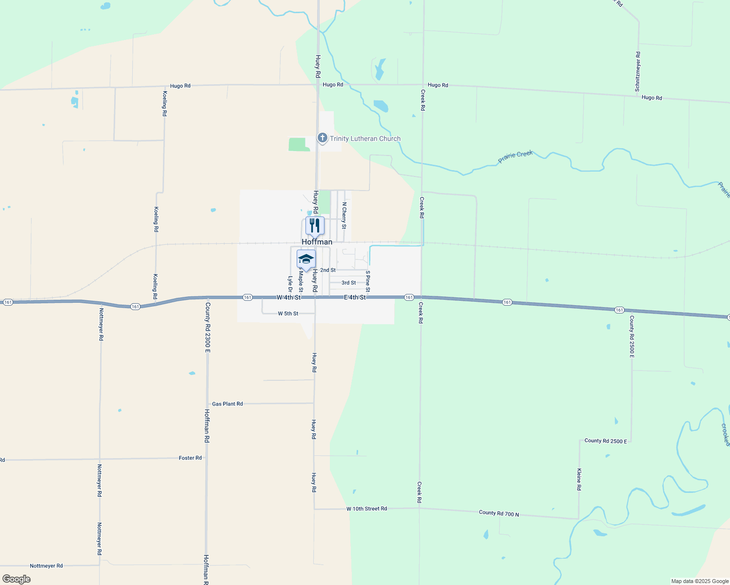 map of restaurants, bars, coffee shops, grocery stores, and more near 218 East 4th Street in Hoffman