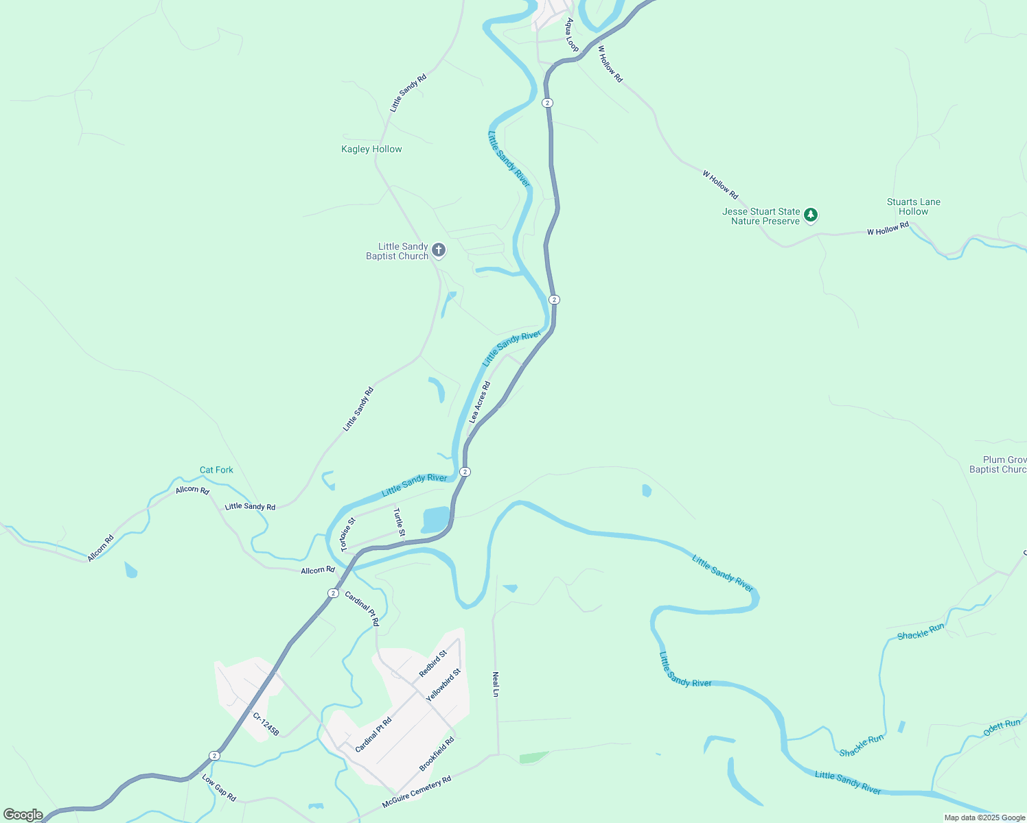 map of restaurants, bars, coffee shops, grocery stores, and more near 44 Brooke Lane in Wurtland