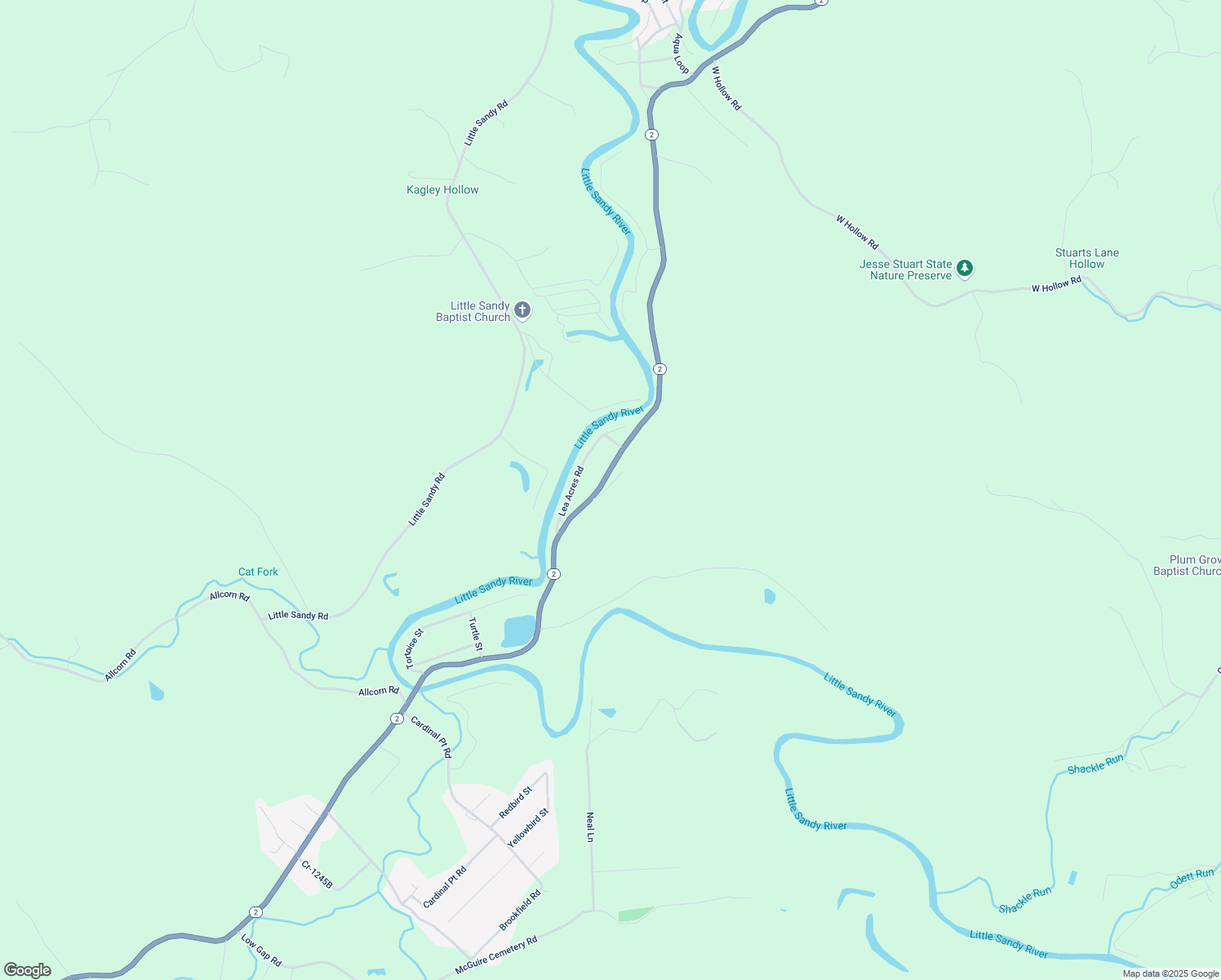 map of restaurants, bars, coffee shops, grocery stores, and more near 44 Brooke Lane in Wurtland