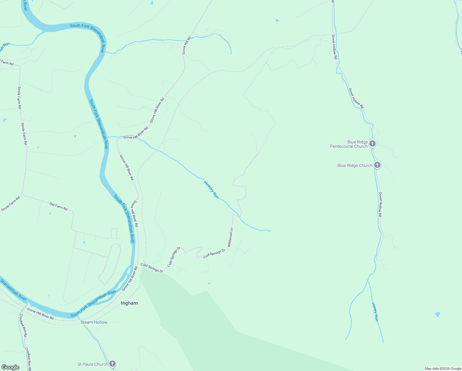 map of restaurants, bars, coffee shops, grocery stores, and more near 755 Wildwood Lane in Shenandoah