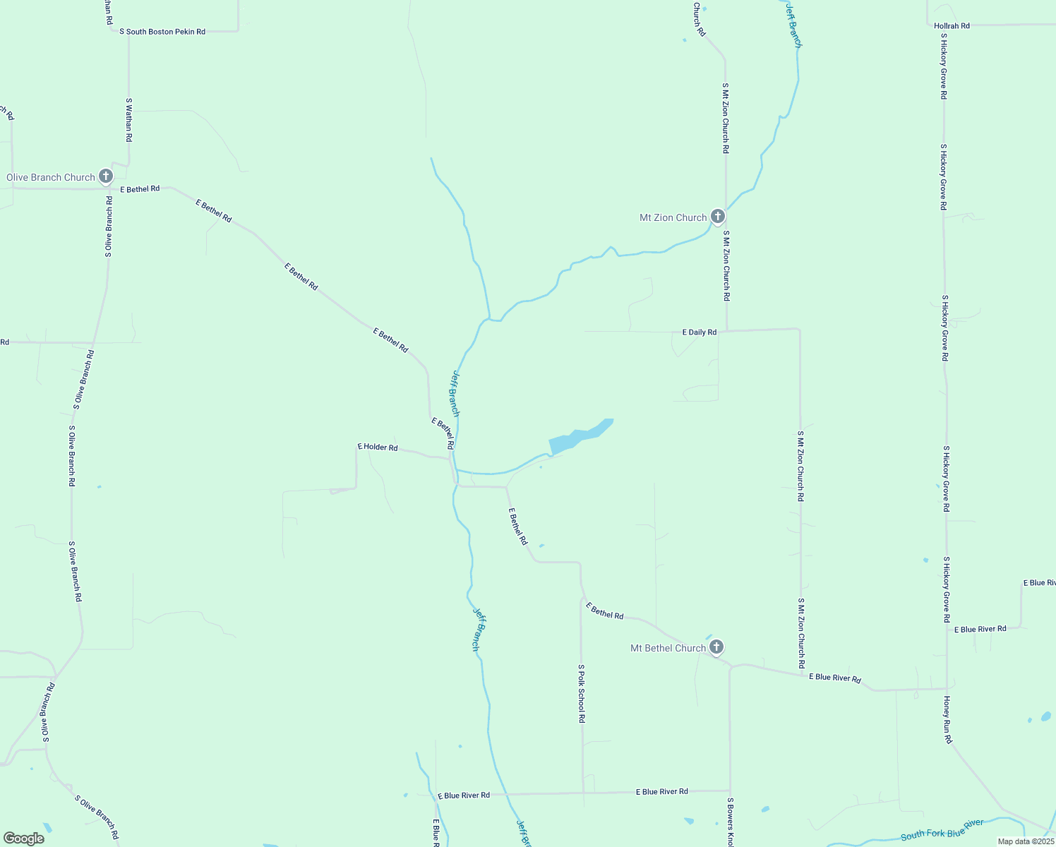 map of restaurants, bars, coffee shops, grocery stores, and more near 8212 East Bethel Road in New Pekin