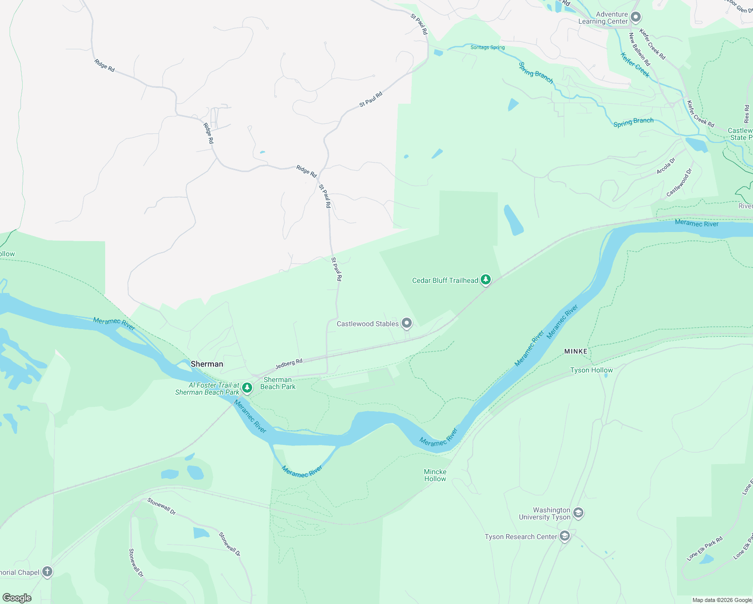map of restaurants, bars, coffee shops, grocery stores, and more near 15815 Jedberg Lane in Ballwin