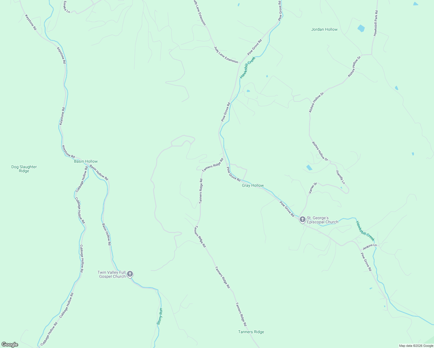 map of restaurants, bars, coffee shops, grocery stores, and more near 290-298 Tanners Ridge Road in Stanley
