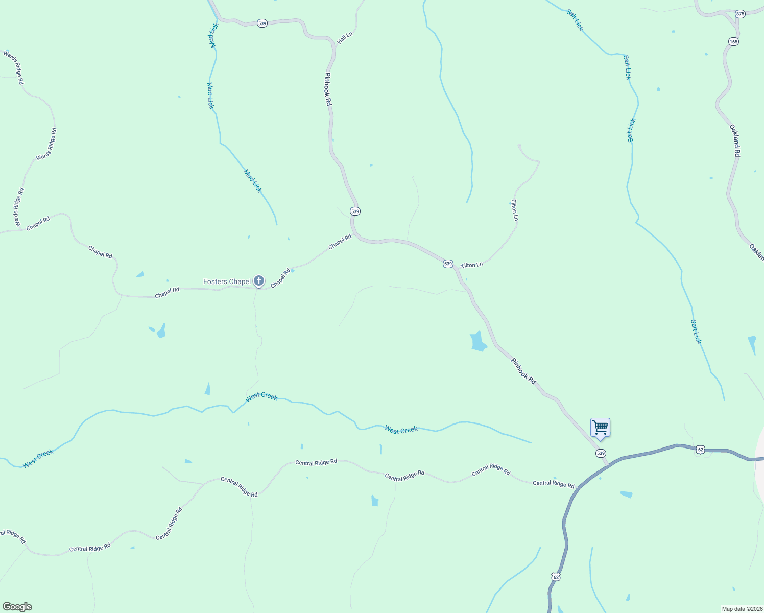 map of restaurants, bars, coffee shops, grocery stores, and more near 1547 Pinhook Road in Mount Olivet