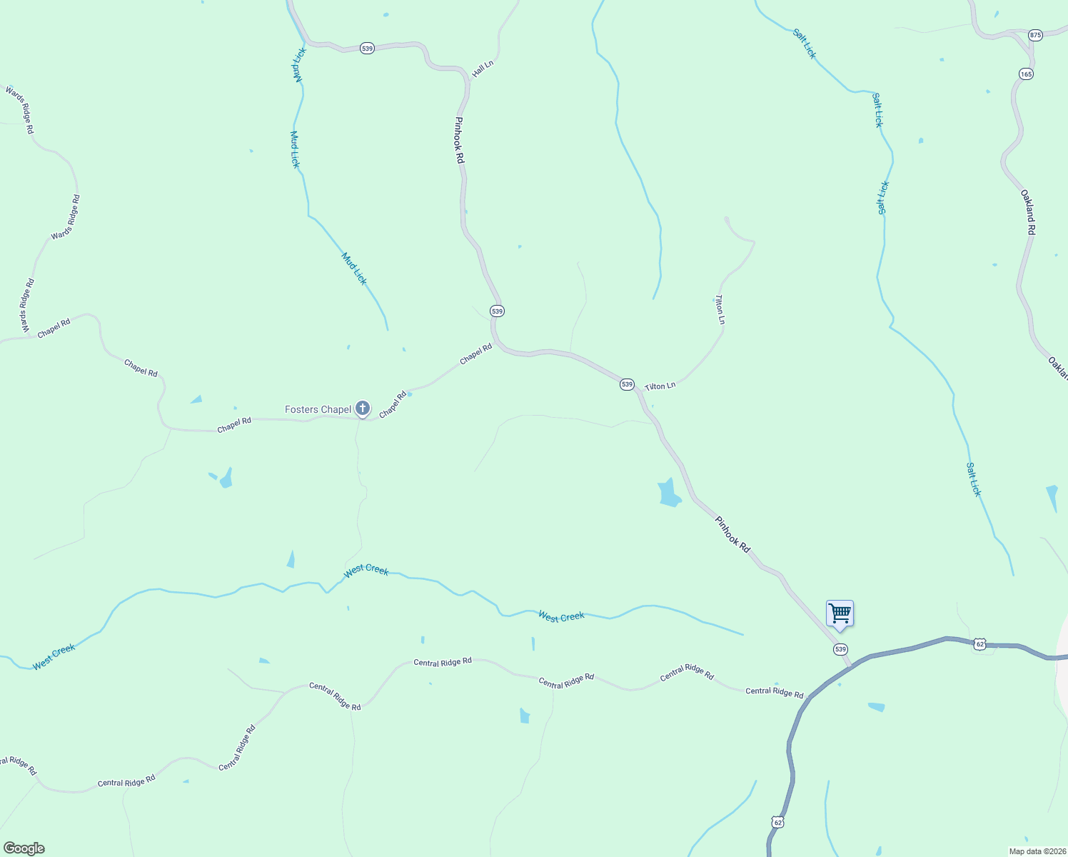 map of restaurants, bars, coffee shops, grocery stores, and more near 1547 Pinhook Road in Mount Olivet