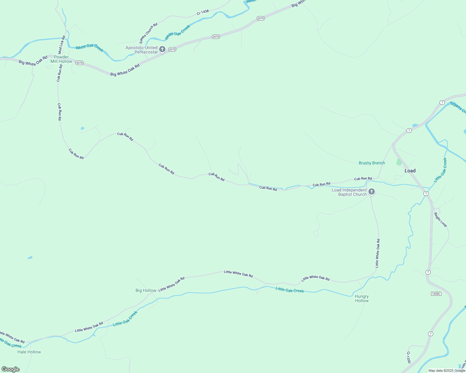 map of restaurants, bars, coffee shops, grocery stores, and more near Cub Run Road in Greenup