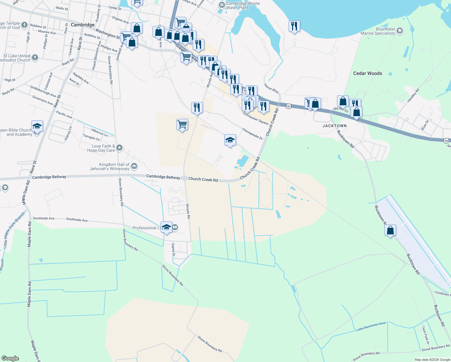 map of restaurants, bars, coffee shops, grocery stores, and more near 2757 Gypsy Hill Road in Cambridge