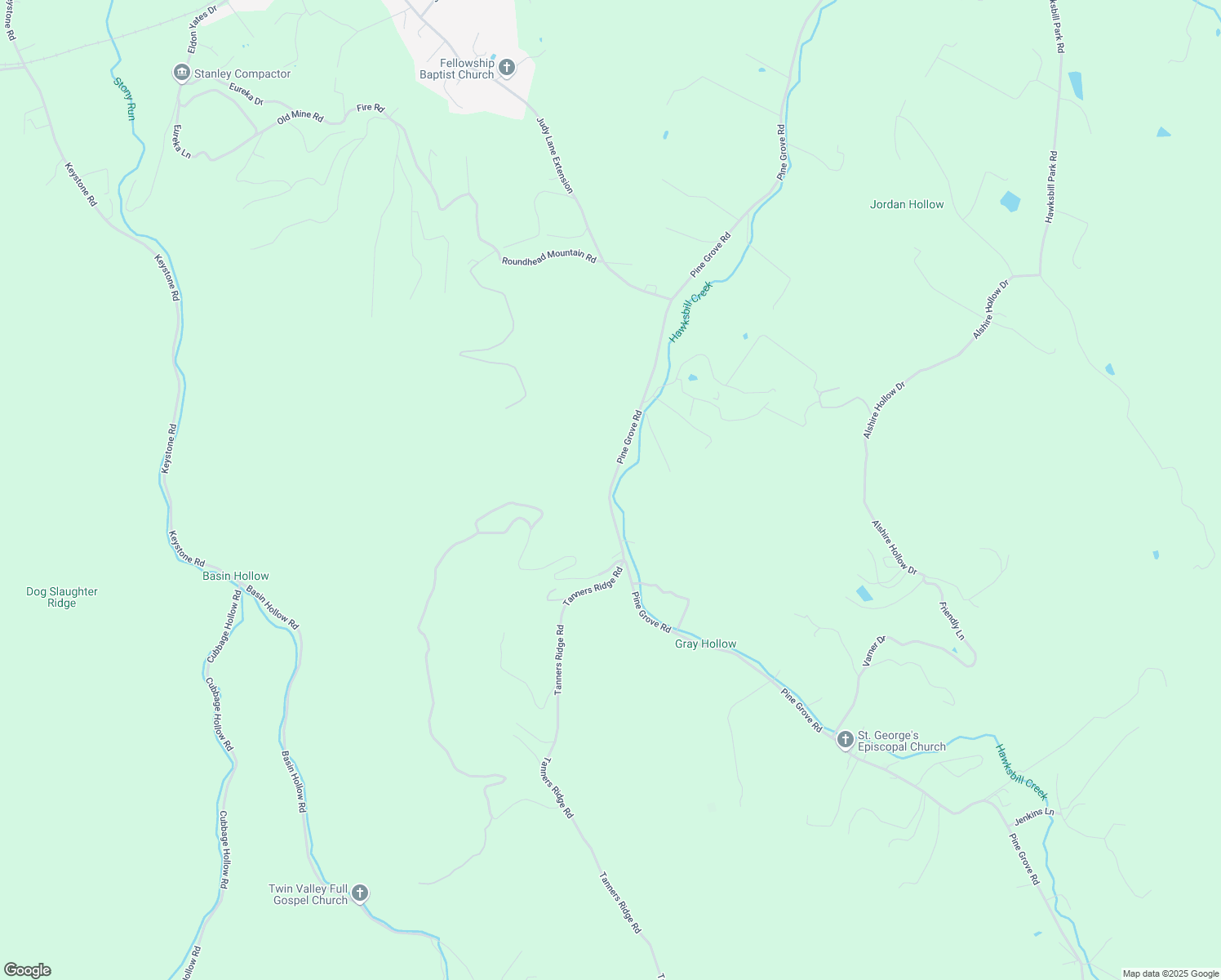 map of restaurants, bars, coffee shops, grocery stores, and more near 2246 Pine Grove Road in Stanley