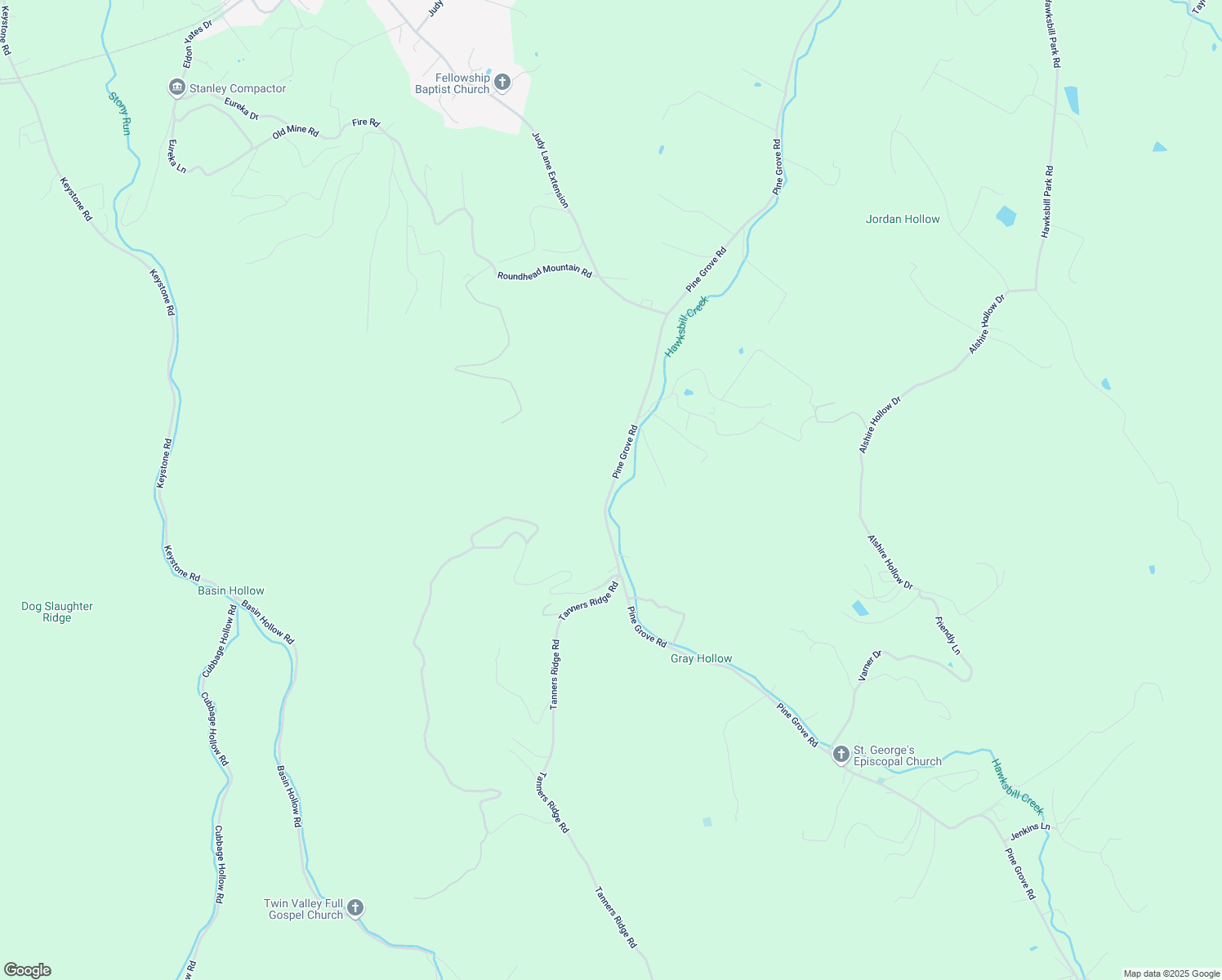map of restaurants, bars, coffee shops, grocery stores, and more near 2159 Virginia 624 in Stanley