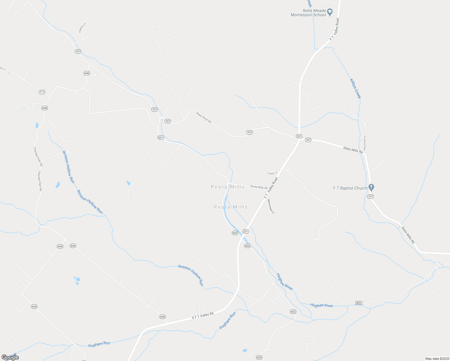 map of restaurants, bars, coffee shops, grocery stores, and more near 701 Nethers Road in Sperryville