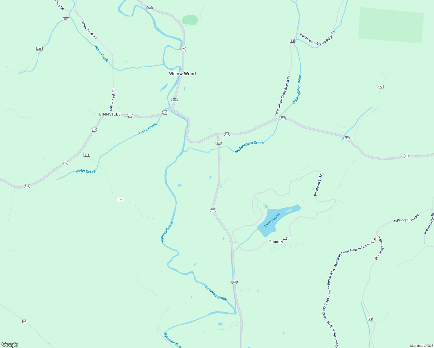 map of restaurants, bars, coffee shops, grocery stores, and more near 4543 Ohio 378 in Willow Wood