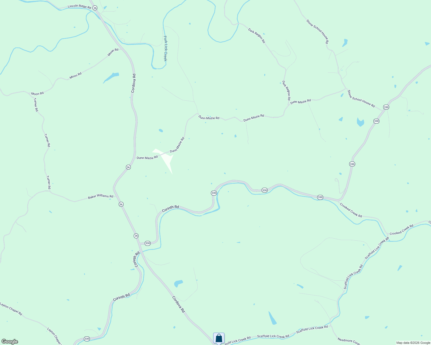 map of restaurants, bars, coffee shops, grocery stores, and more near 5630 Corinth Road in Berry