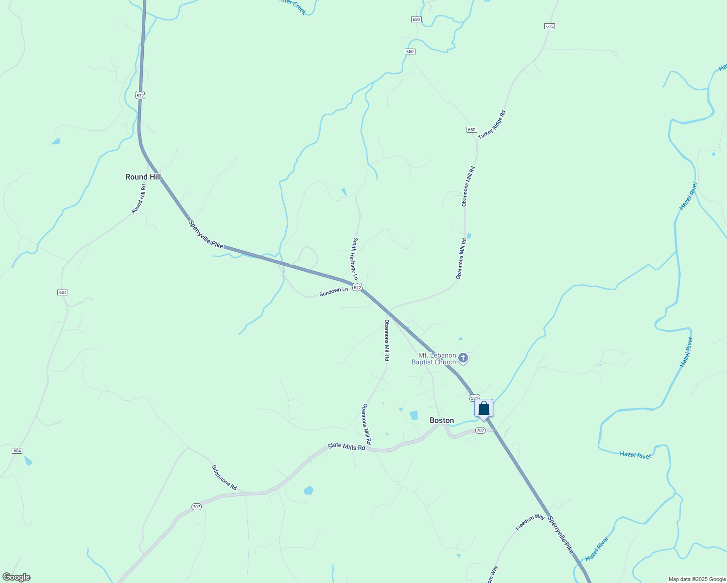 map of restaurants, bars, coffee shops, grocery stores, and more near 5569 Sperryville Pike in Boston