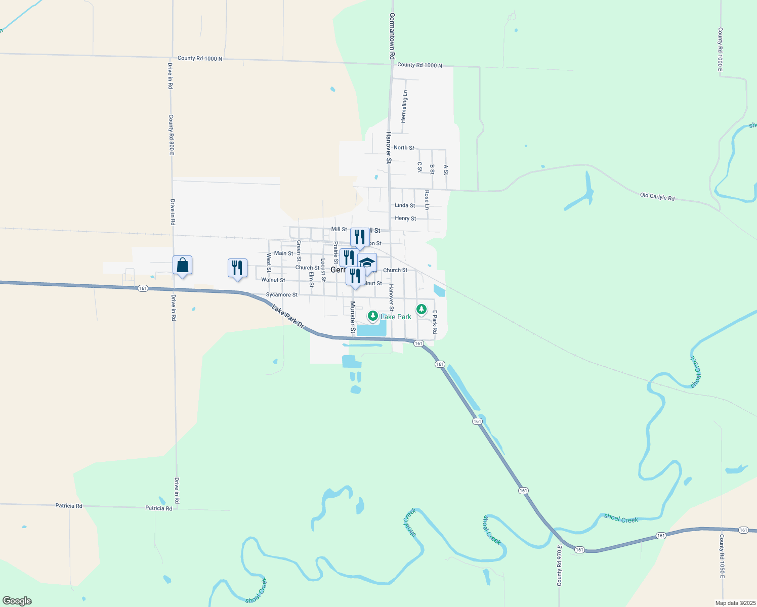 map of restaurants, bars, coffee shops, grocery stores, and more near 306 Sycamore Street in Germantown