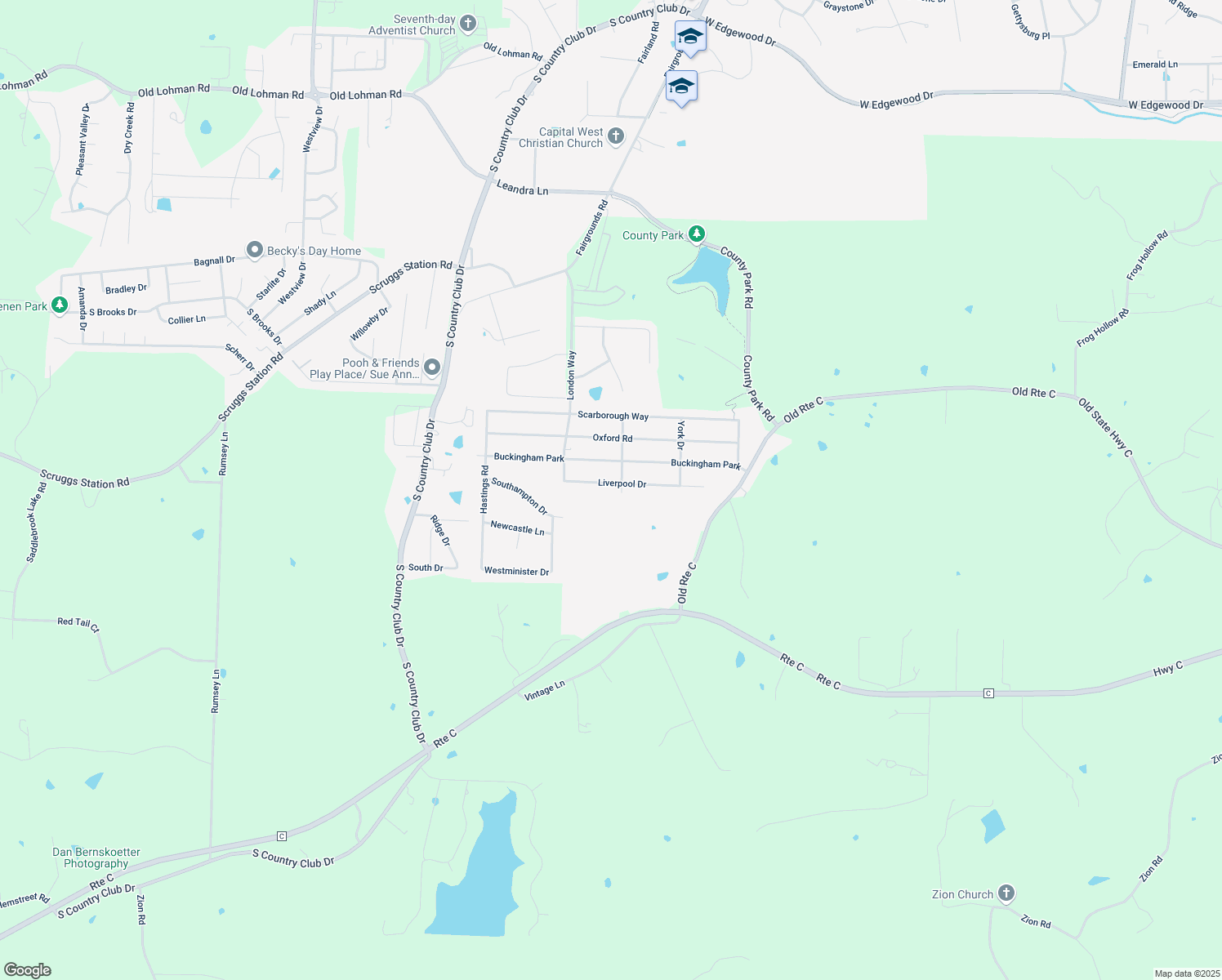map of restaurants, bars, coffee shops, grocery stores, and more near 3907 Liverpool Dr in Jefferson City