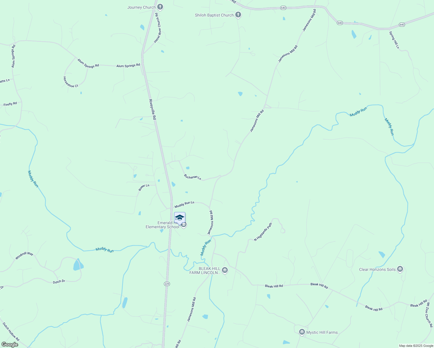map of restaurants, bars, coffee shops, grocery stores, and more near 11024 Jamesons Mill Road in Culpeper