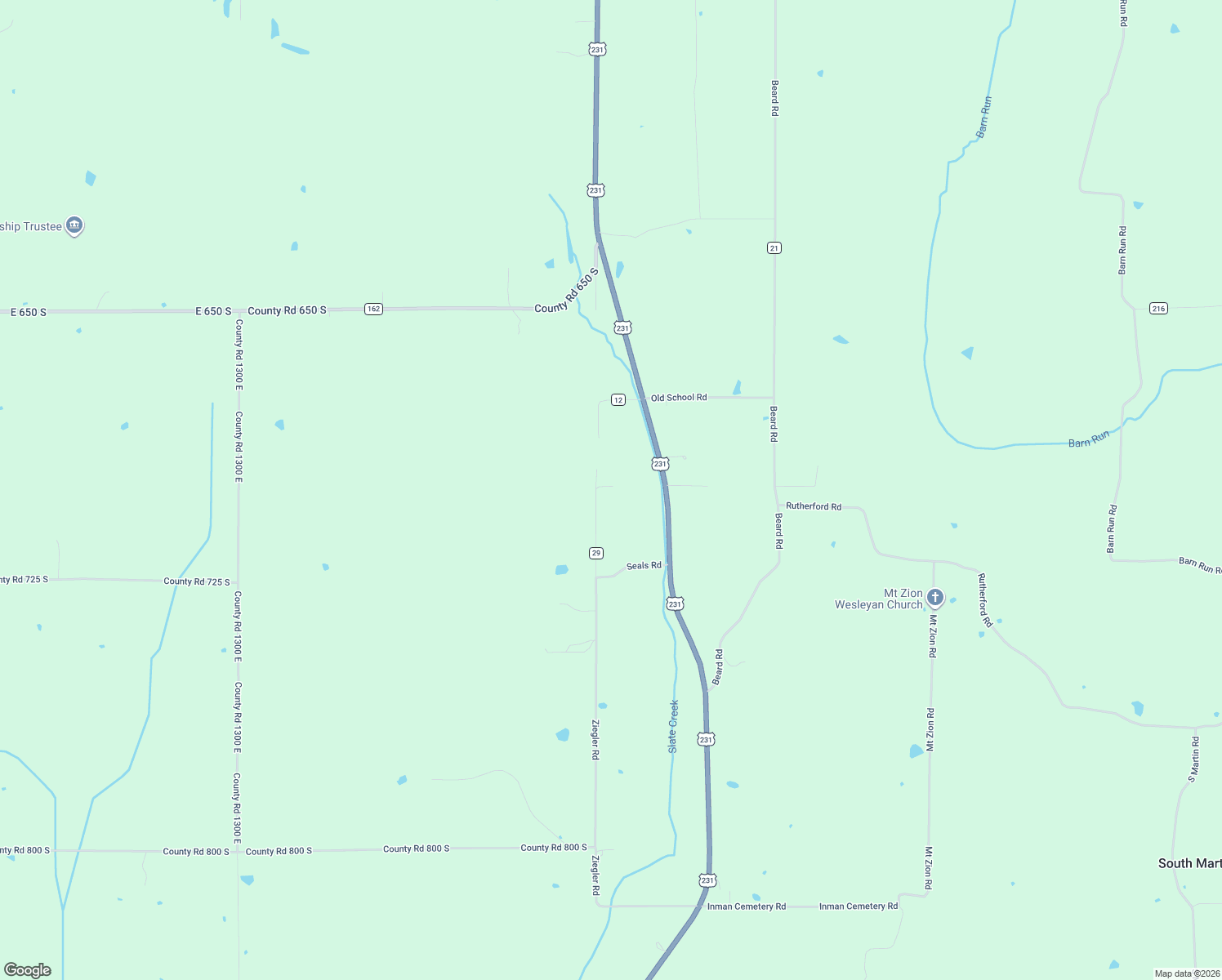map of restaurants, bars, coffee shops, grocery stores, and more near 3998 Ziegler Road in Loogootee