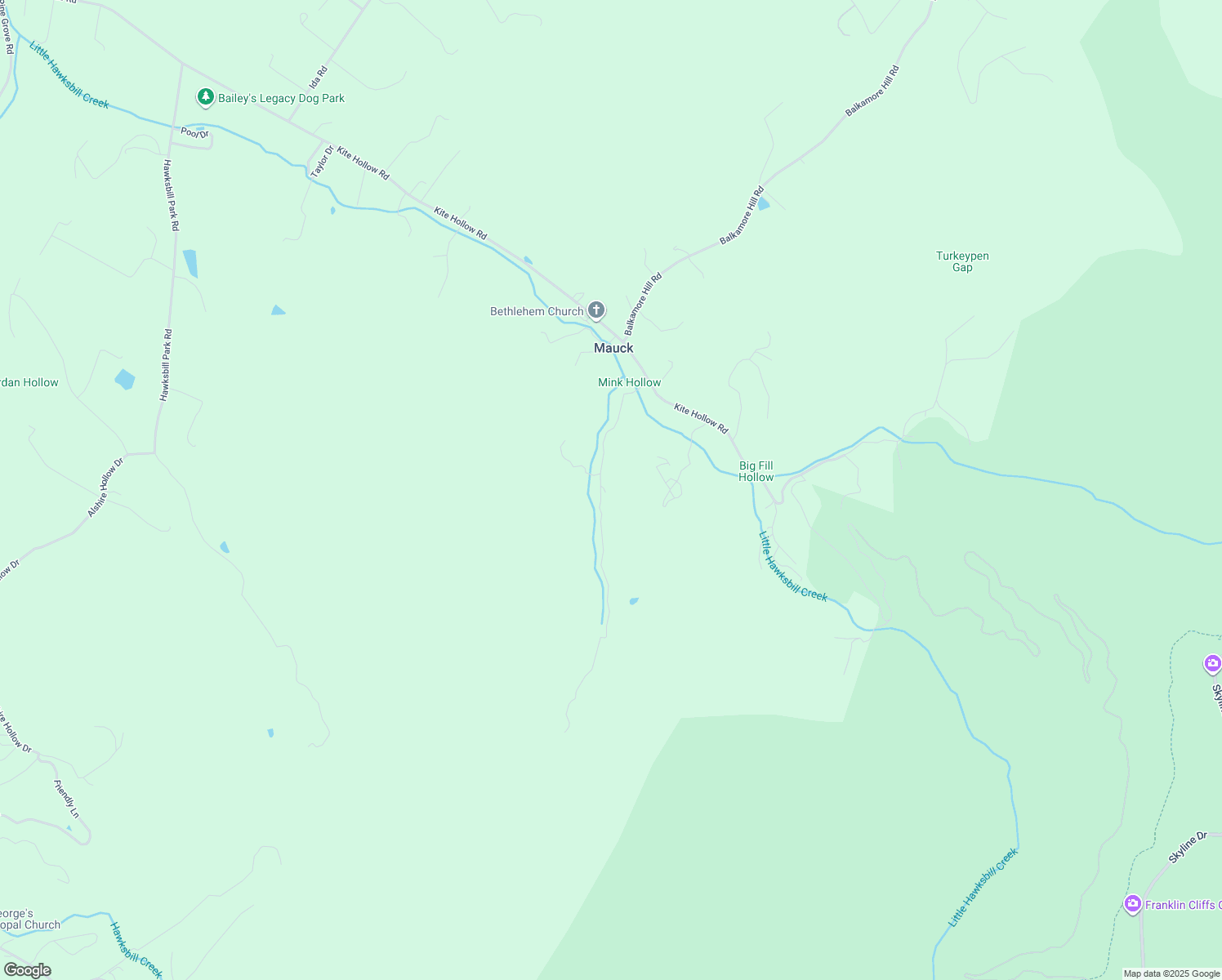 map of restaurants, bars, coffee shops, grocery stores, and more near 521 Deer Run Road in Stanley