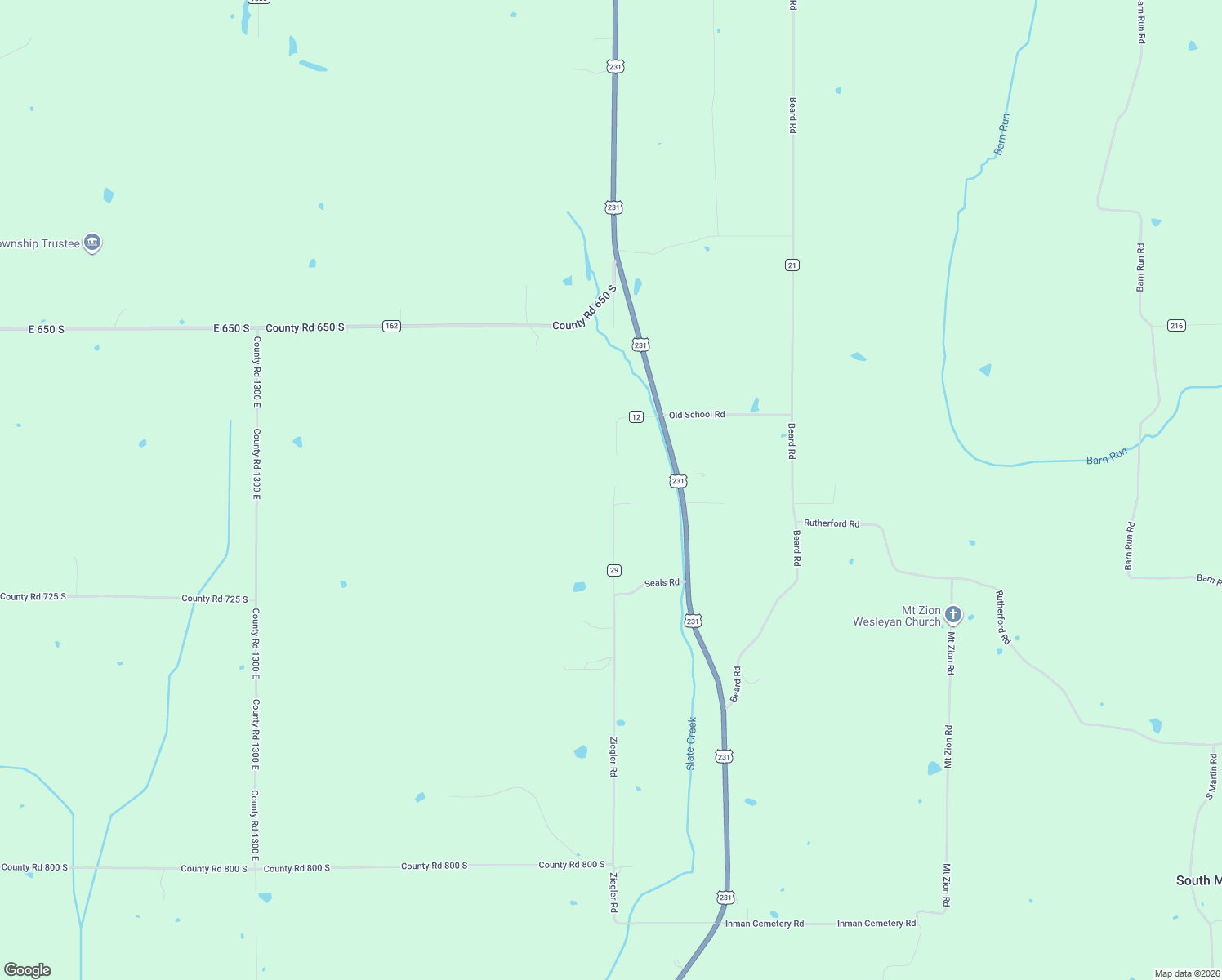 map of restaurants, bars, coffee shops, grocery stores, and more near 3998 Ziegler Road in Loogootee