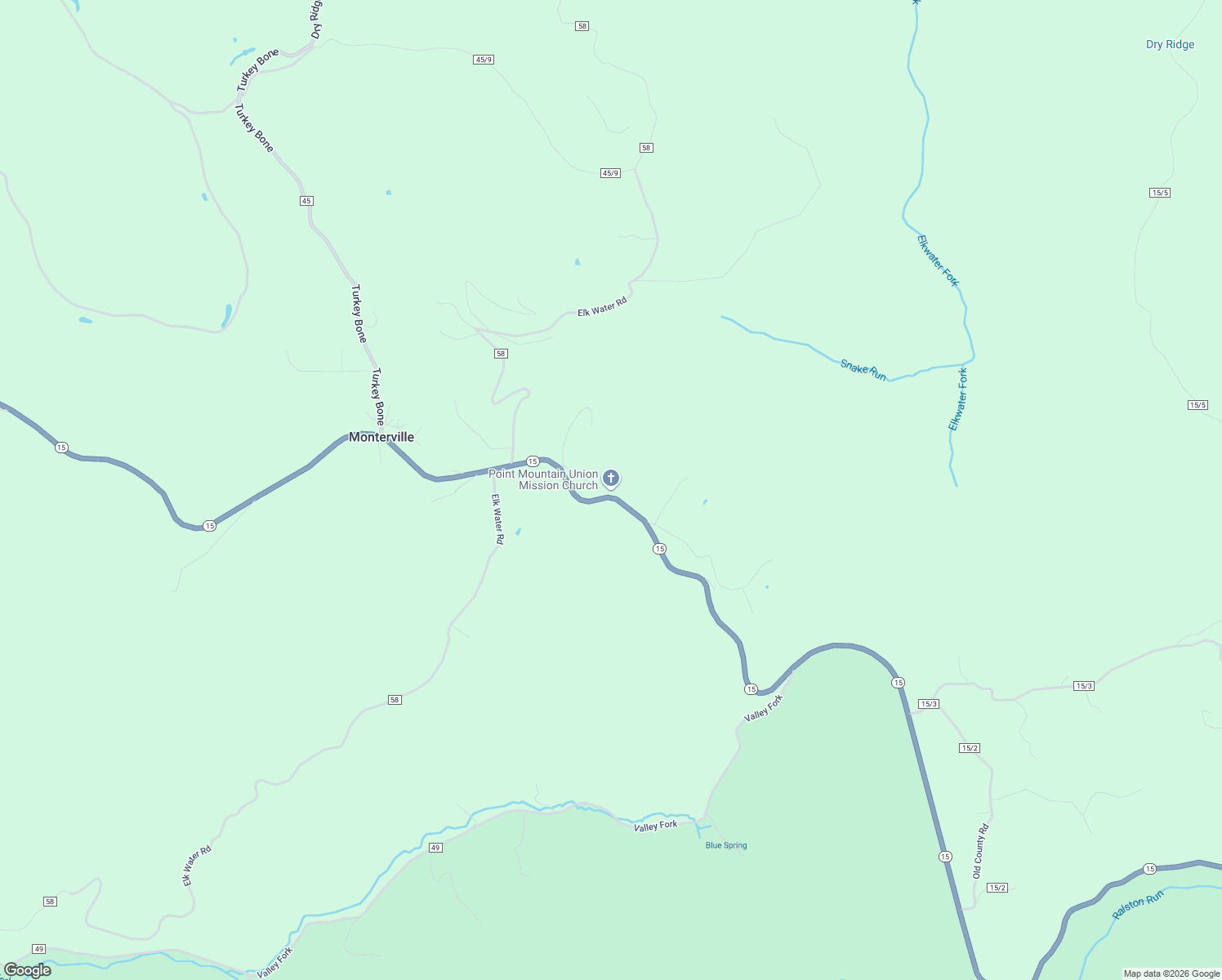 map of restaurants, bars, coffee shops, grocery stores, and more near West Virginia 15 in Valley Head