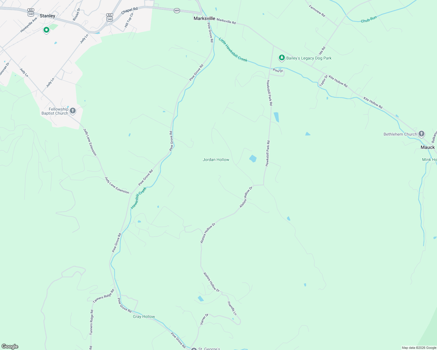 map of restaurants, bars, coffee shops, grocery stores, and more near 244 West Juniper Lane in Stanley