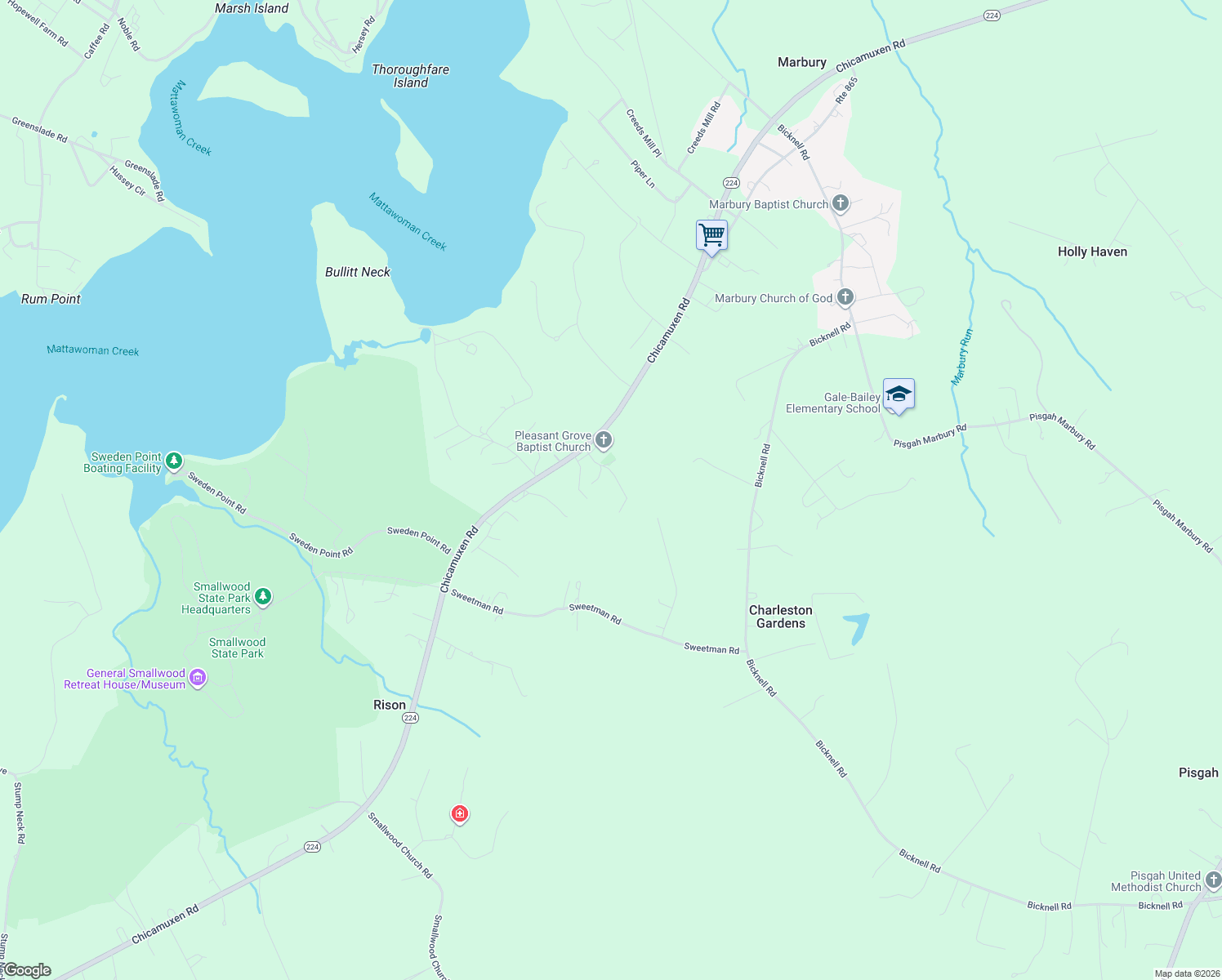 map of restaurants, bars, coffee shops, grocery stores, and more near 4250 Beulah Madeline Place in Marbury