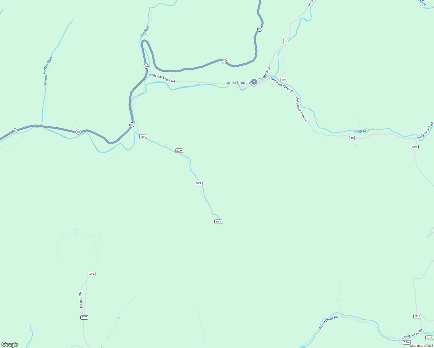 map of restaurants, bars, coffee shops, grocery stores, and more near Mud Lick Run Road in Webster Springs