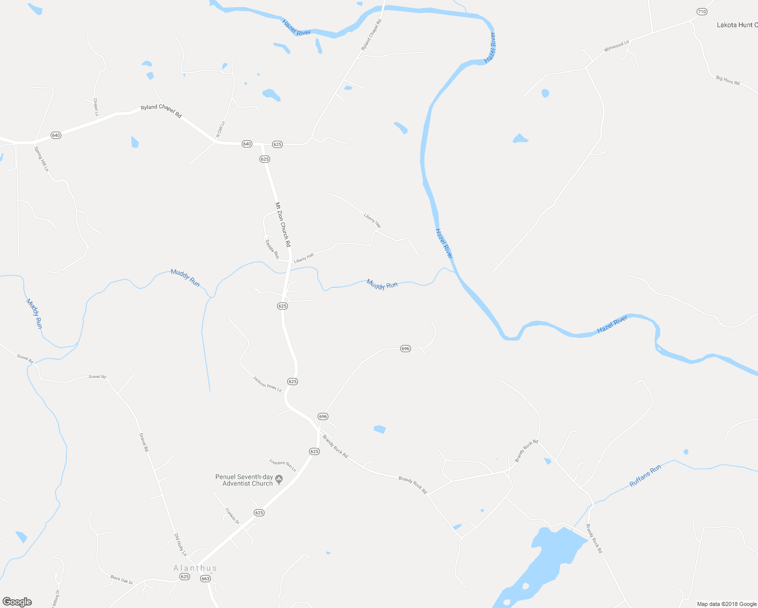 map of restaurants, bars, coffee shops, grocery stores, and more near 18345 Carter Lane in Brandy Station