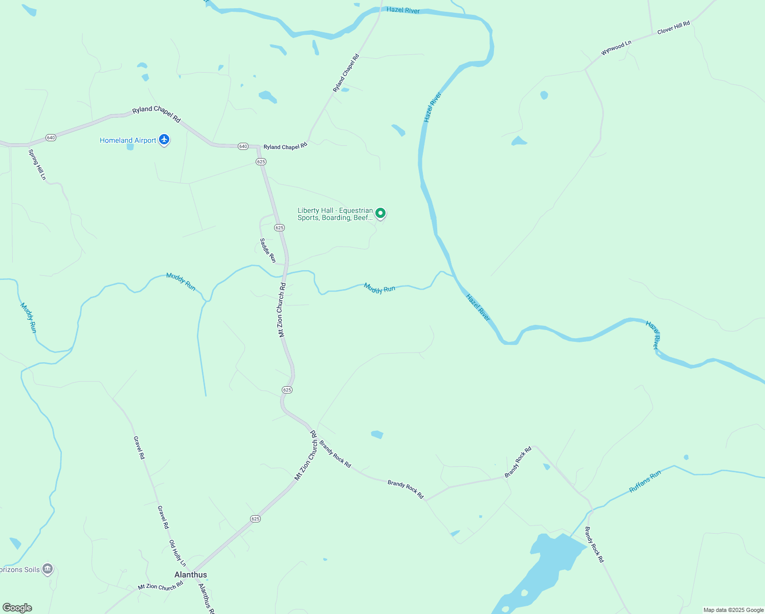 map of restaurants, bars, coffee shops, grocery stores, and more near 18345 Carter Lane in Brandy Station