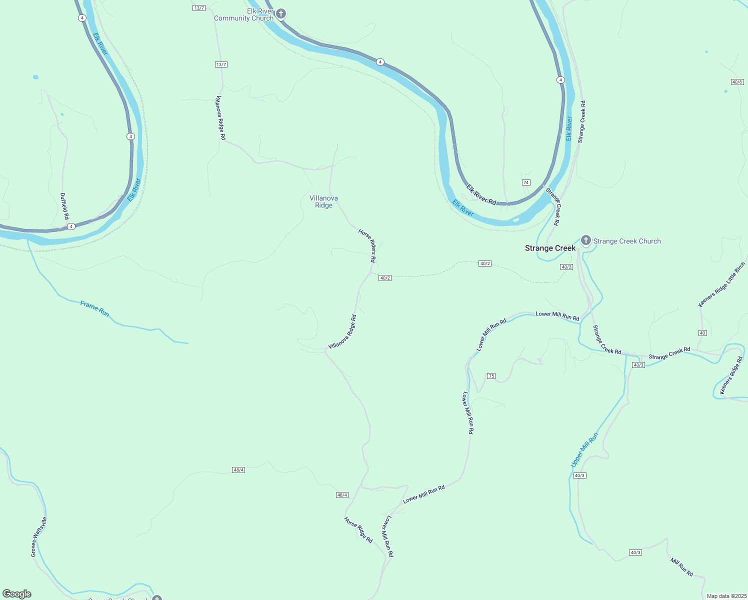 map of restaurants, bars, coffee shops, grocery stores, and more near 1941 Villanova Ridge Road in Duck