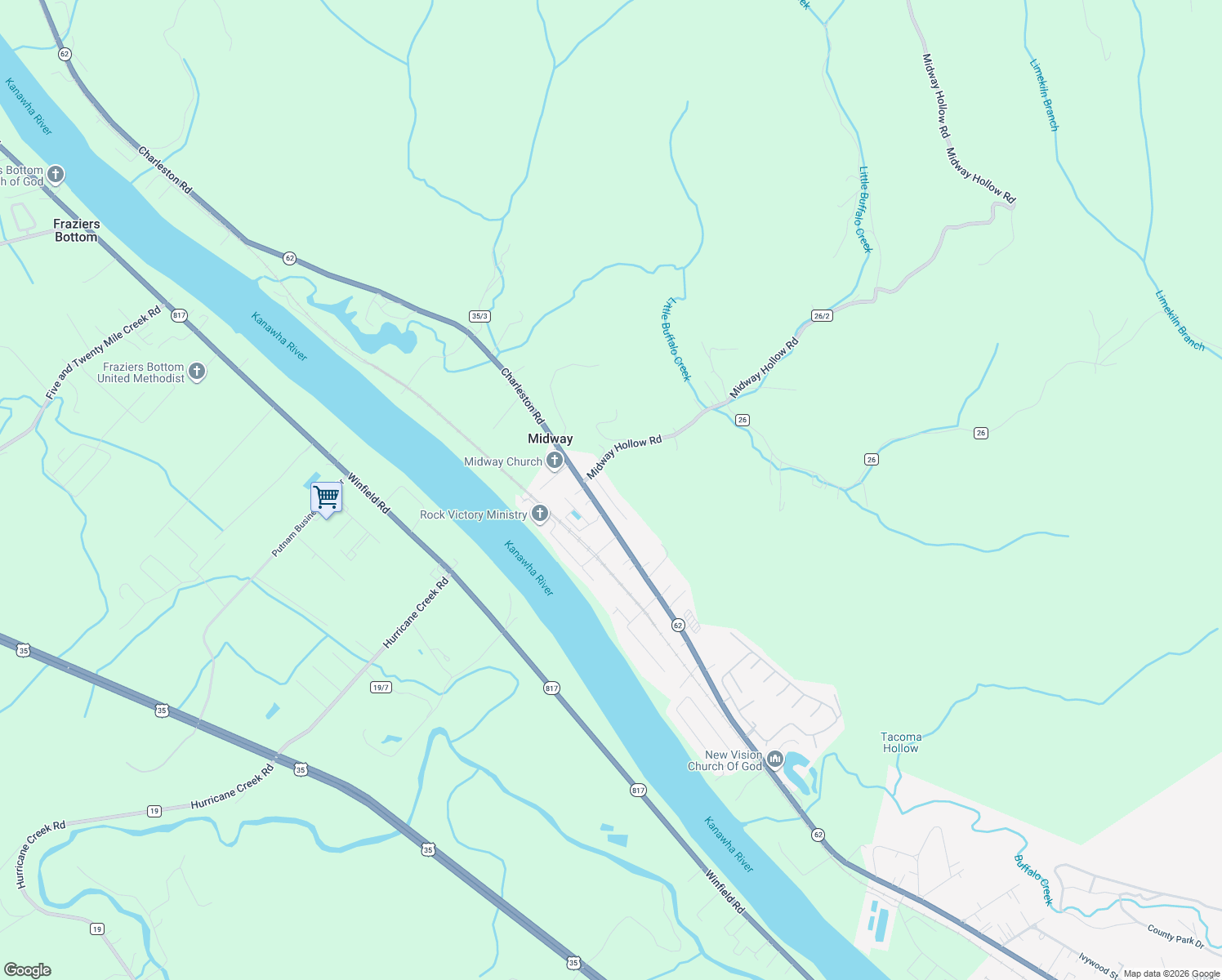 map of restaurants, bars, coffee shops, grocery stores, and more near 14892 Charleston Rd in Red House