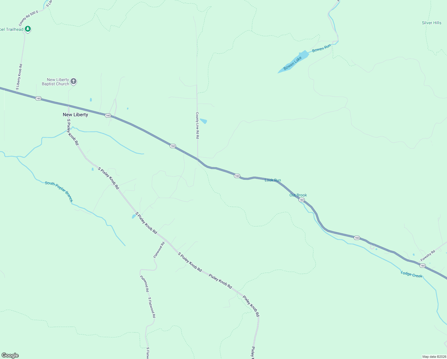 map of restaurants, bars, coffee shops, grocery stores, and more near in New Liberty