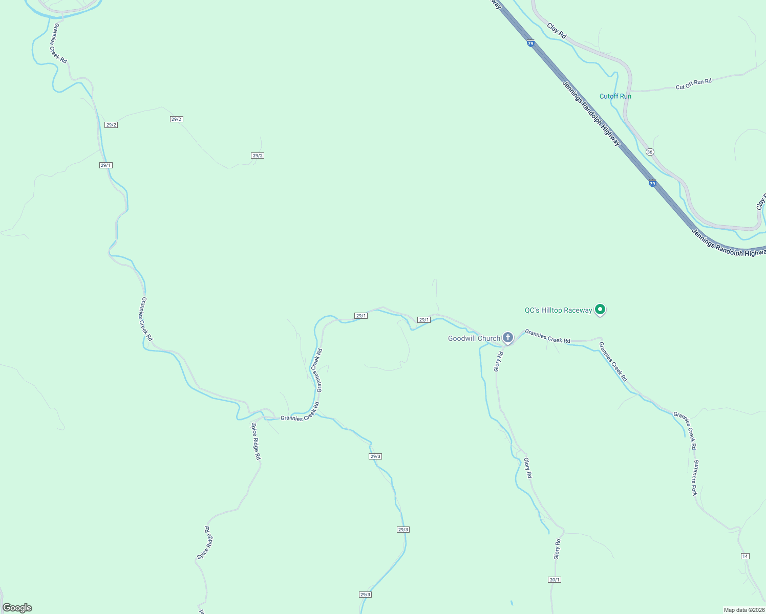 map of restaurants, bars, coffee shops, grocery stores, and more near Grannies Creek Road in Newton