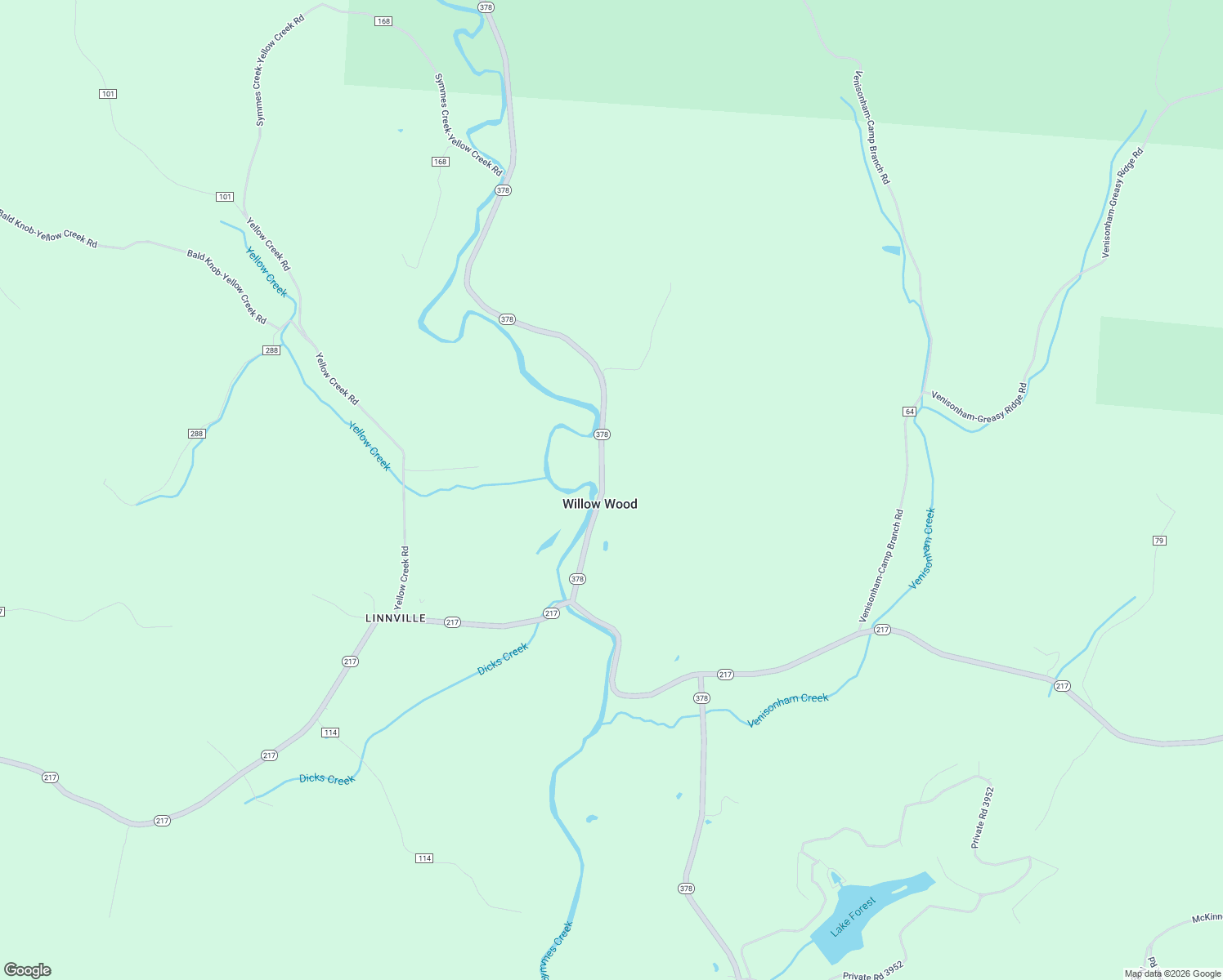 map of restaurants, bars, coffee shops, grocery stores, and more near 5788 Ohio 378 in Willow Wood