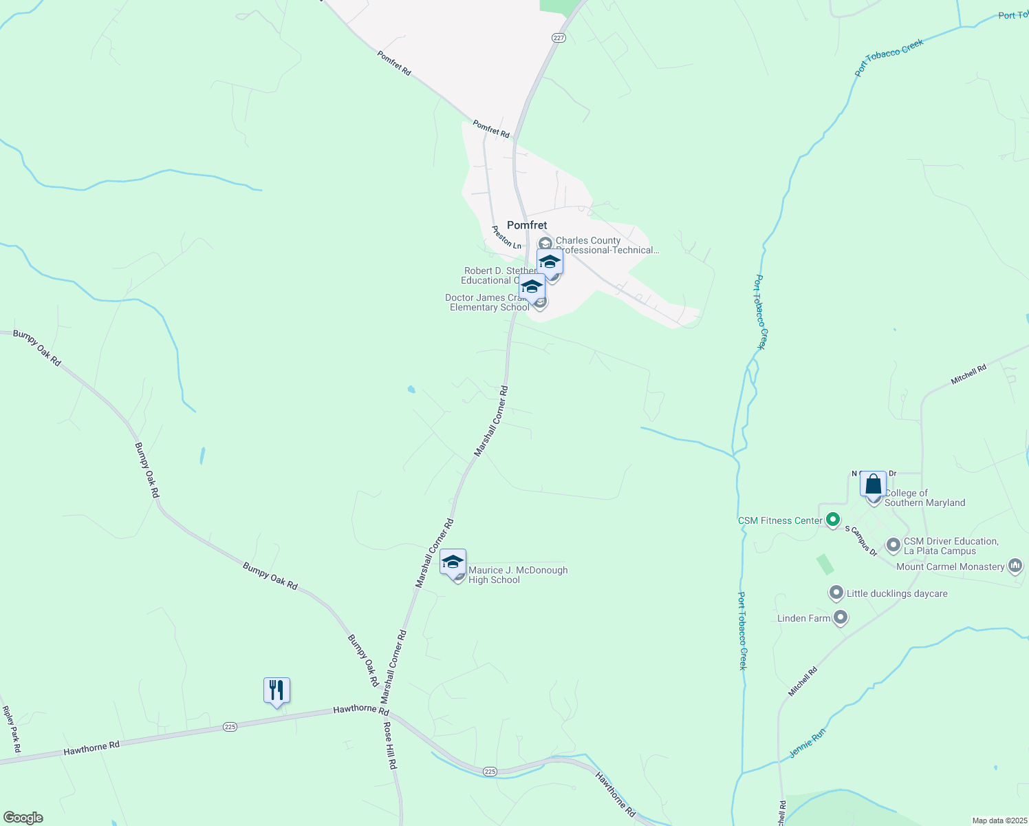 map of restaurants, bars, coffee shops, grocery stores, and more near 7495 Marshall Corner Road in Pomfret