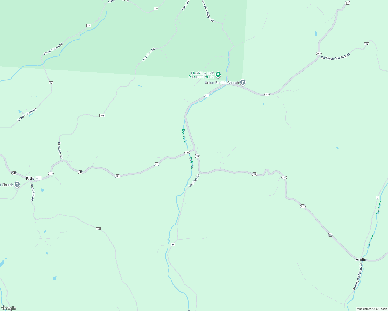 map of restaurants, bars, coffee shops, grocery stores, and more near 58 Ohio 217 in Kitts Hill