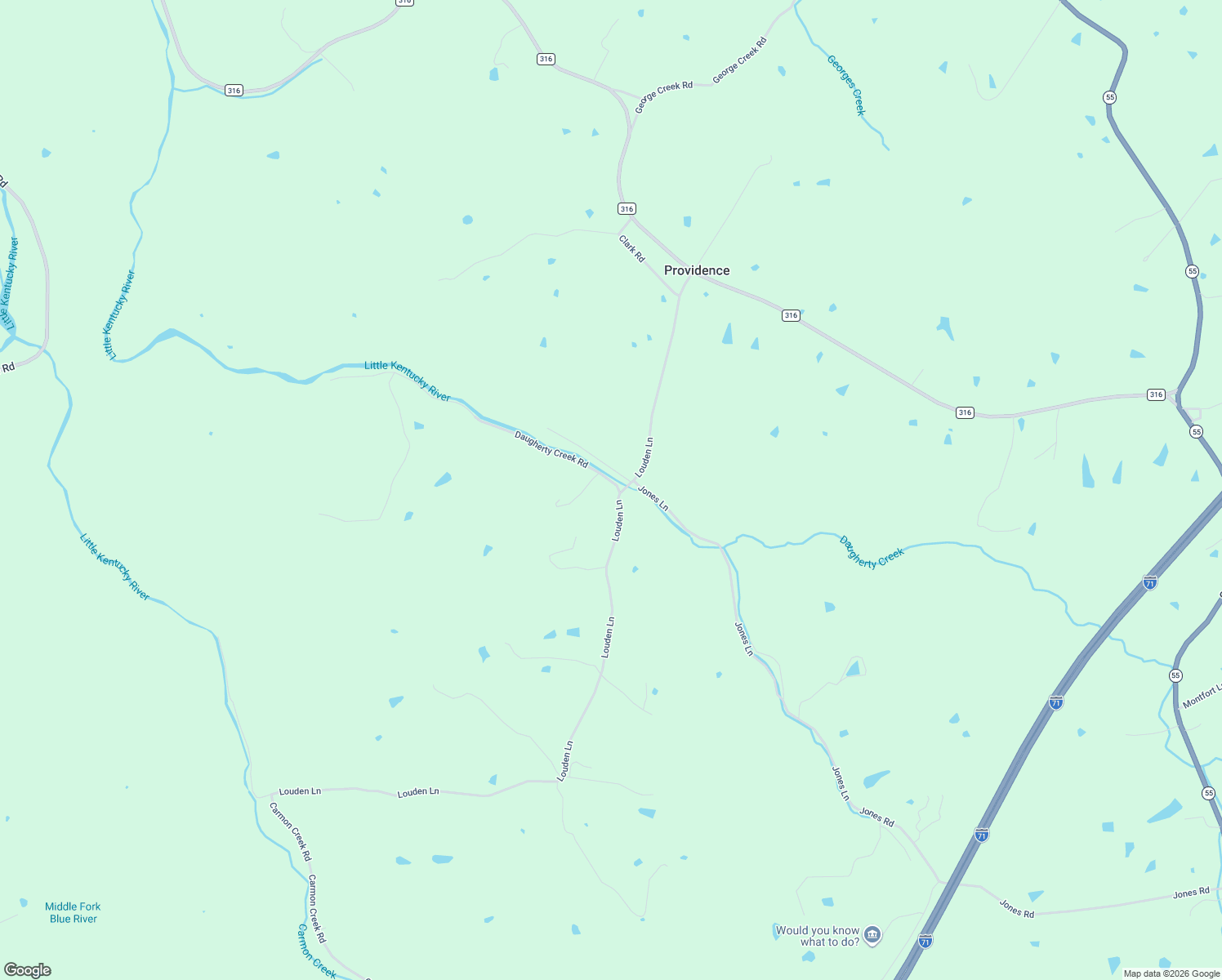 map of restaurants, bars, coffee shops, grocery stores, and more near 819 Louden Ln in Campbellsburg