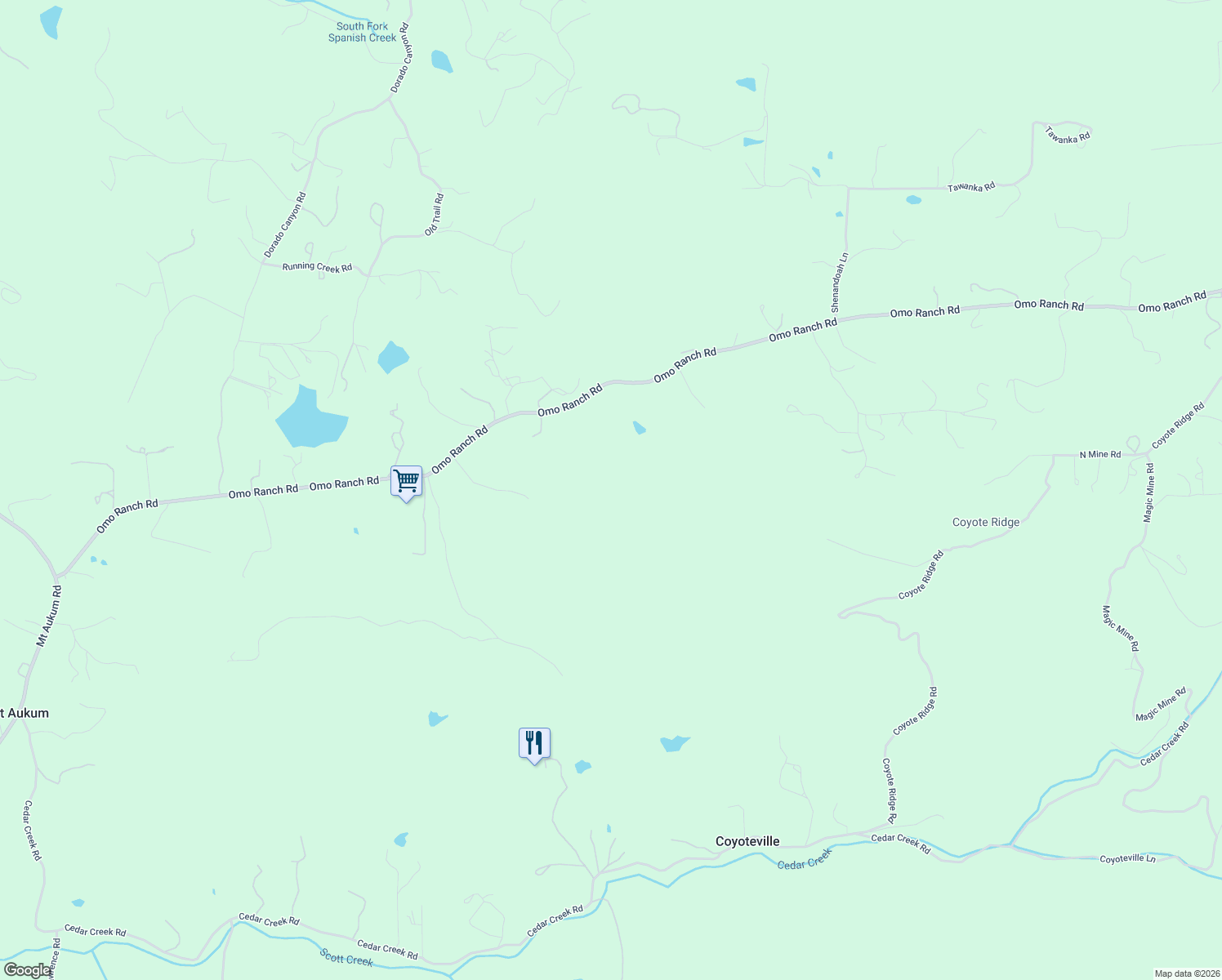 map of restaurants, bars, coffee shops, grocery stores, and more near 3090 Omo Ranch Road in Somerset