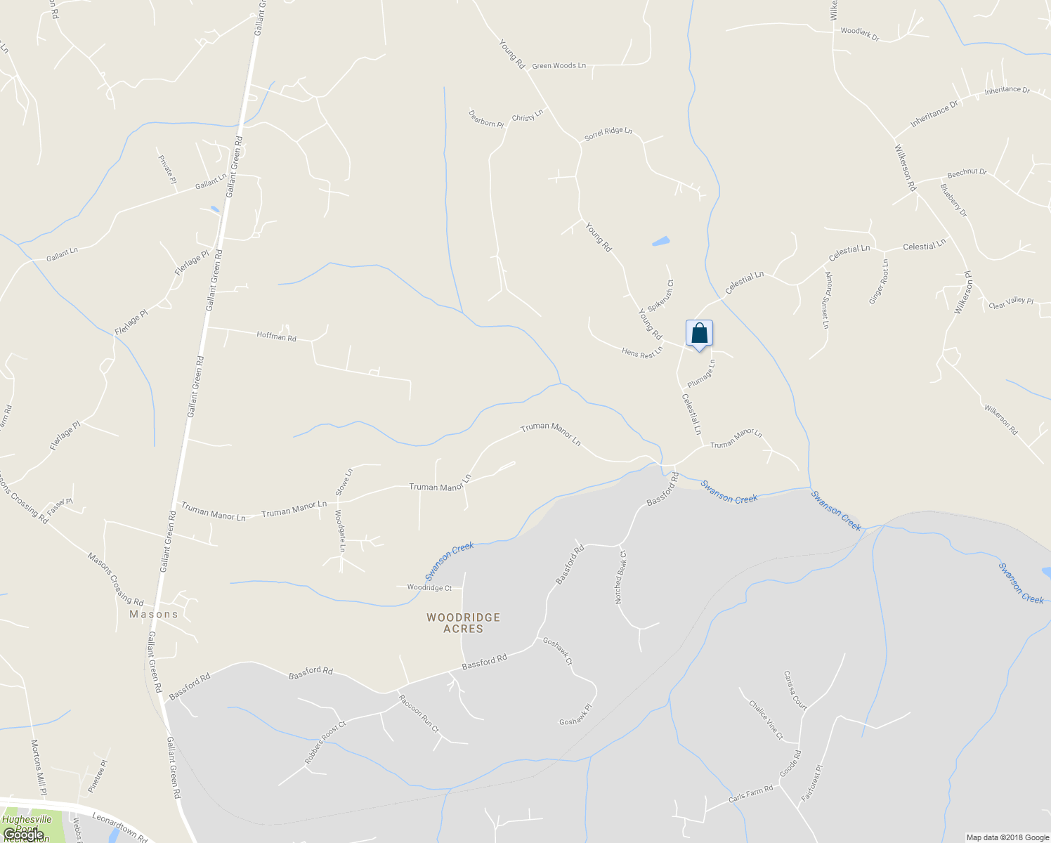 map of restaurants, bars, coffee shops, grocery stores, and more near 15102 Truman Manor Lane in Waldorf