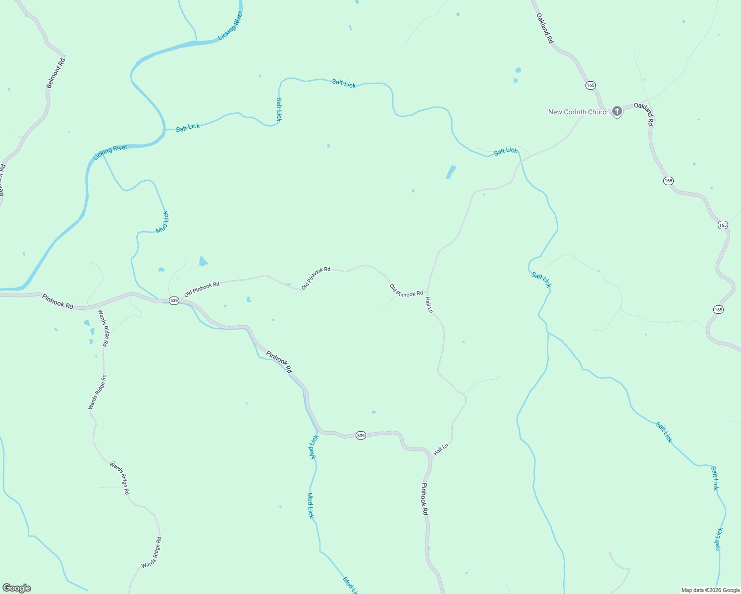 map of restaurants, bars, coffee shops, grocery stores, and more near 139 Old Pinhook Road in Mount Olivet