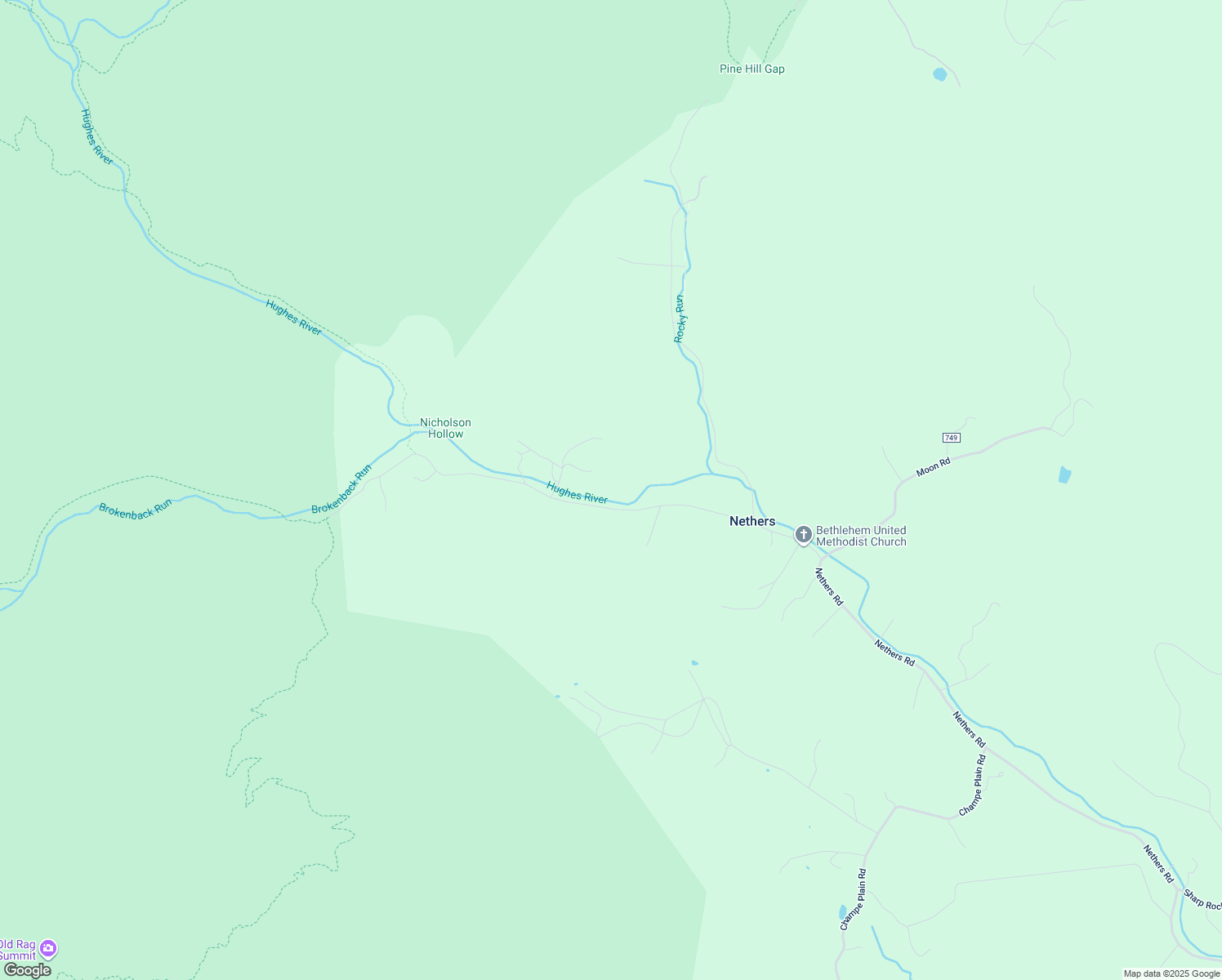 map of restaurants, bars, coffee shops, grocery stores, and more near 162 River Song Lane in Sperryville