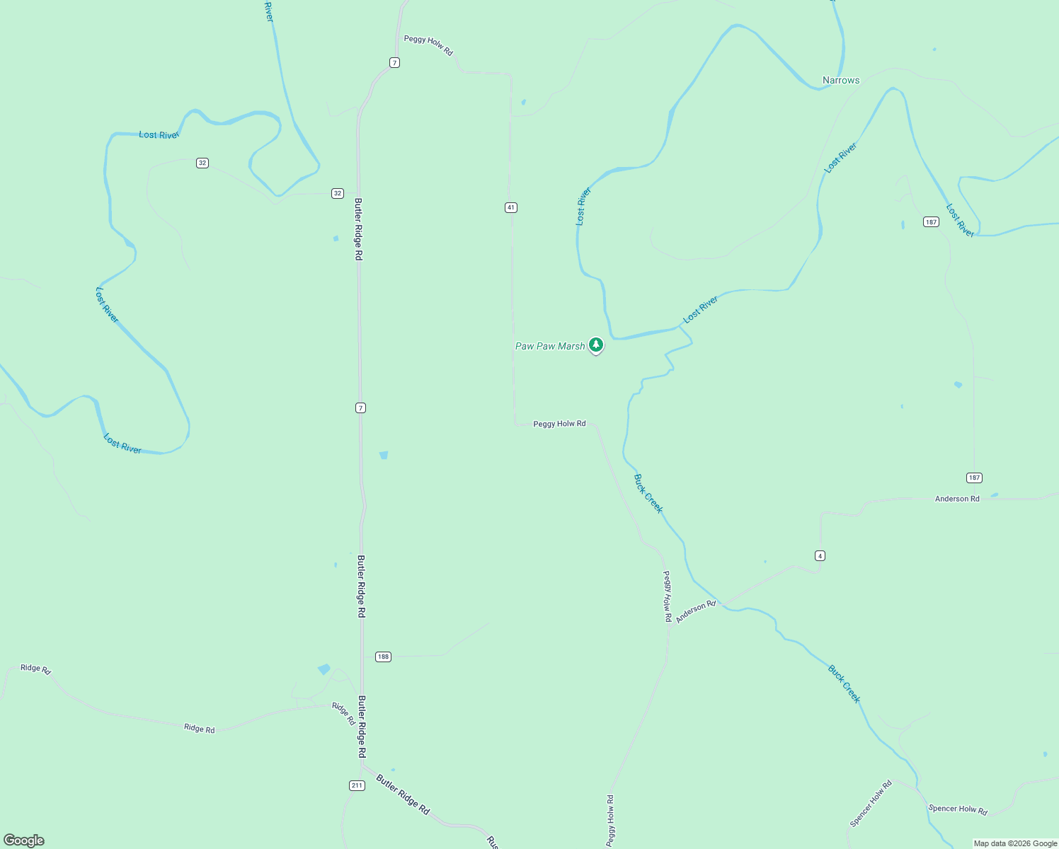 map of restaurants, bars, coffee shops, grocery stores, and more near County Road 41 in Shoals