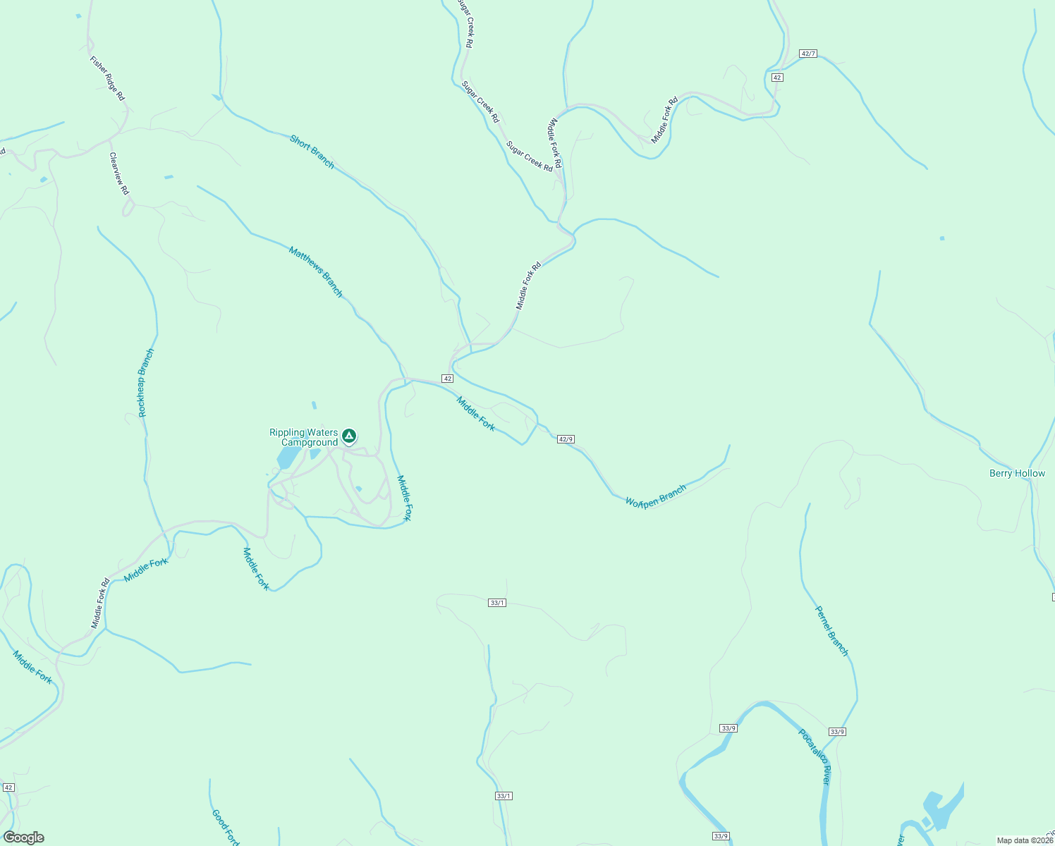 map of restaurants, bars, coffee shops, grocery stores, and more near 187 Wolfpen Branch Extension in Kenna