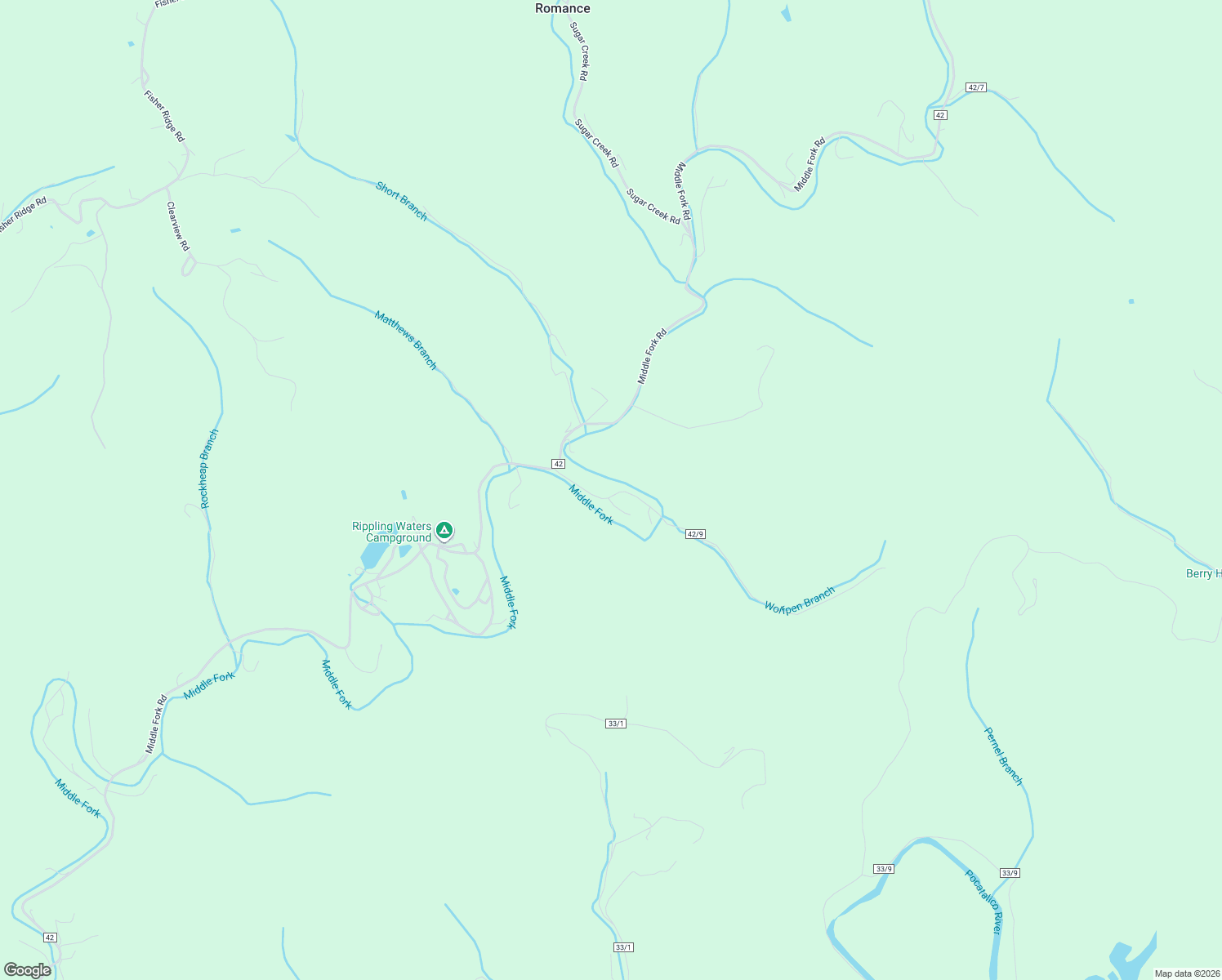map of restaurants, bars, coffee shops, grocery stores, and more near 187 Wolfpen Branch Extension in Kenna